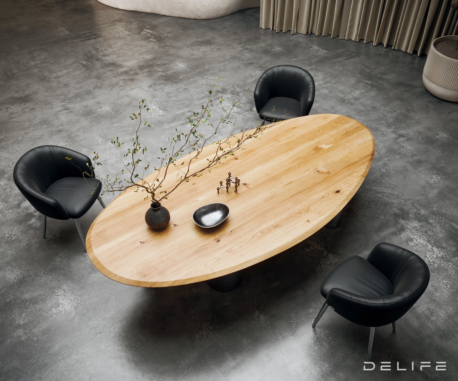 Jedilna miza Edge 280x130cm, Material: Hrast