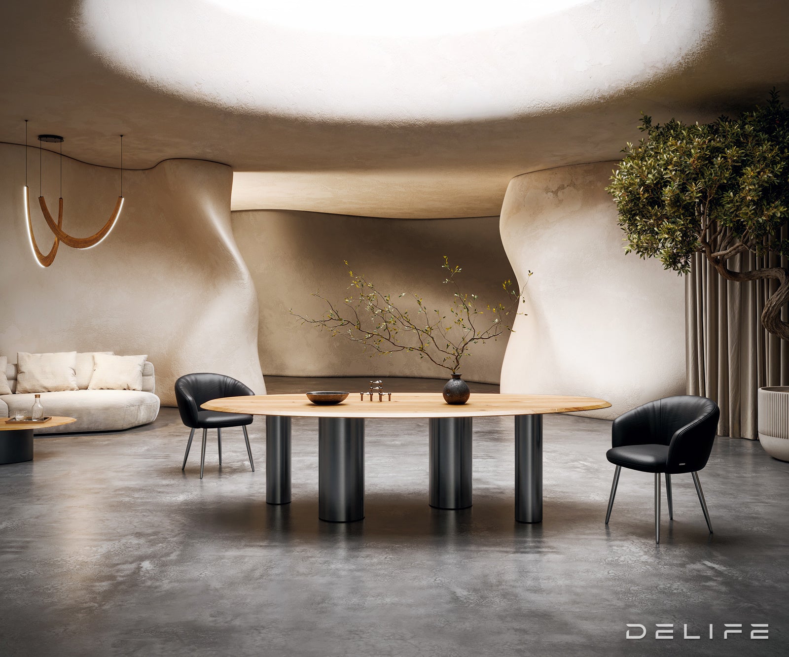 Jedilna miza Edge 280x130cm, Material: Hrast