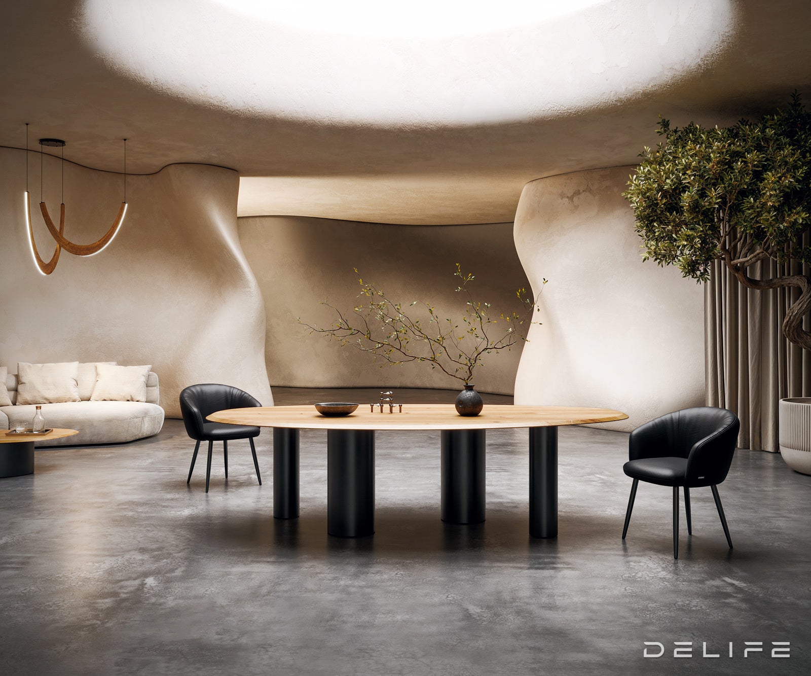 Jedilna miza Edge 280x130cm, Material: Hrast