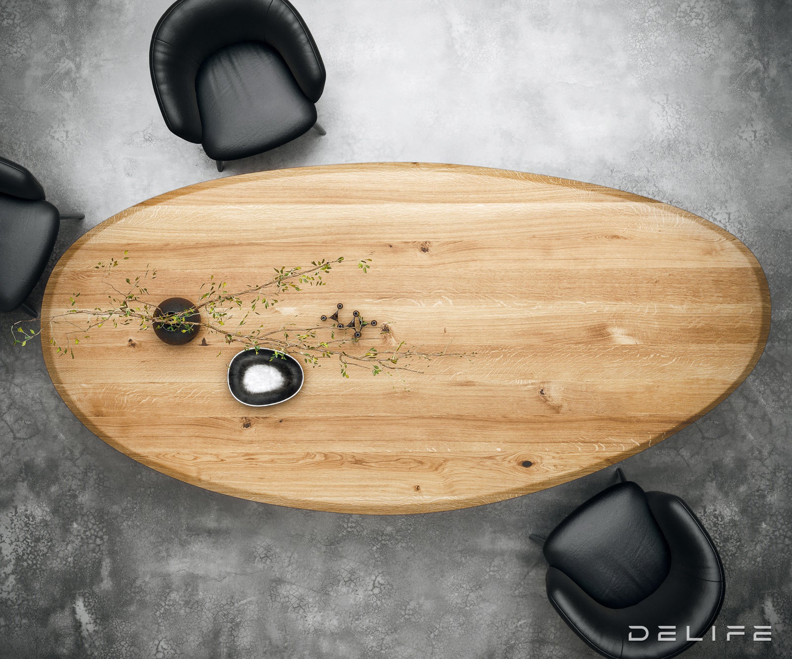 Jedilna miza Edge 280x130cm, Material: Hrast