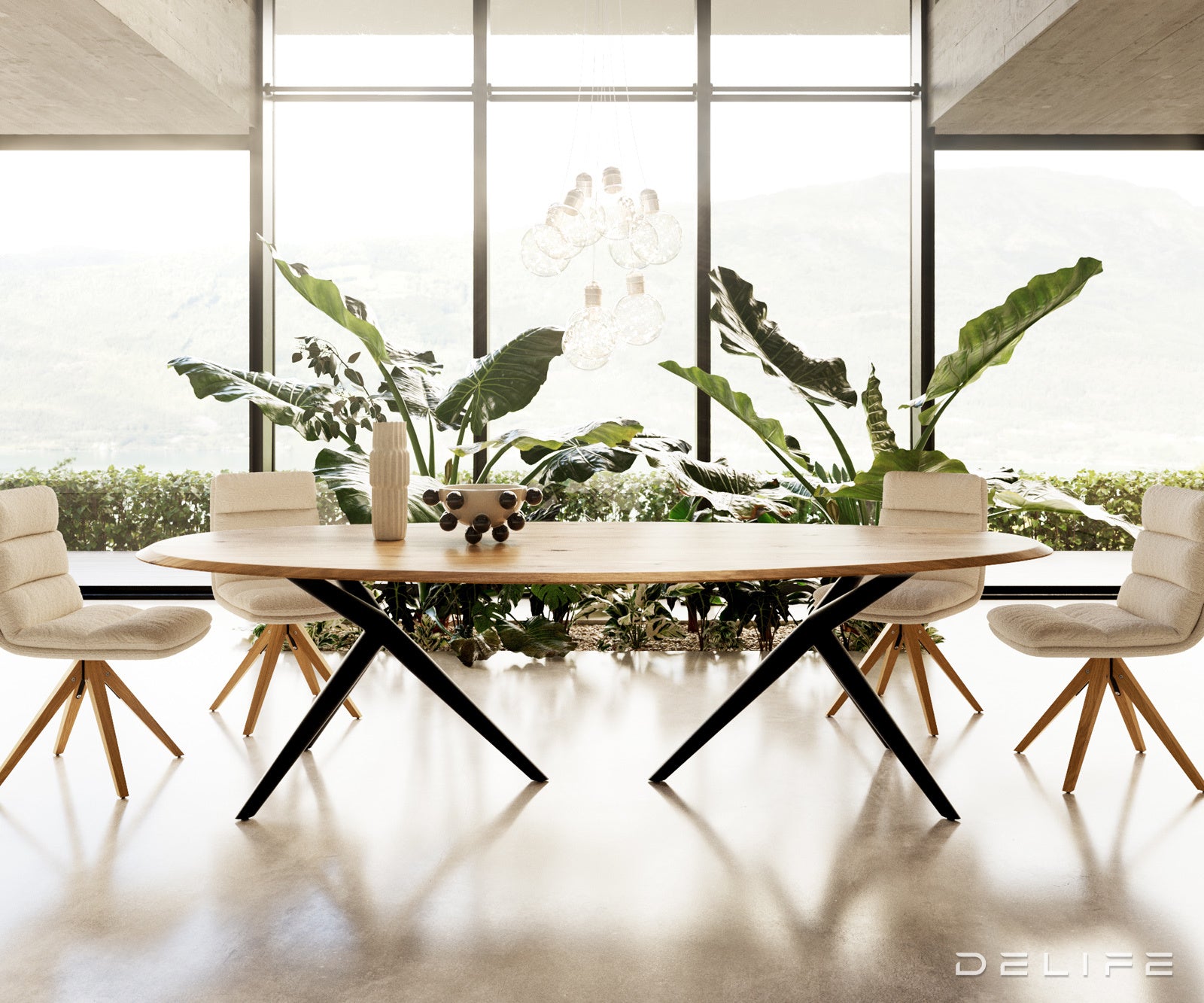 Jedilna miza Edge 280x130cm, Material: Hrast