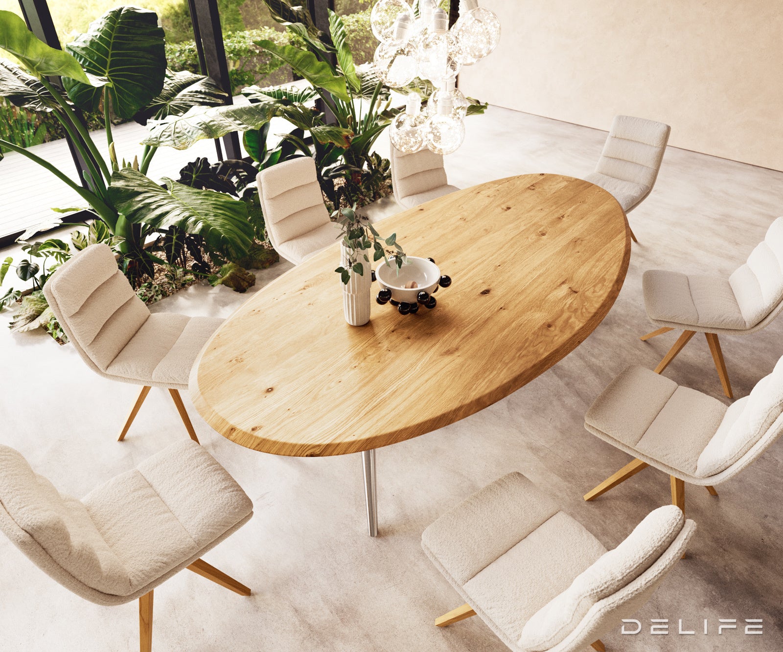 Jedilna miza Edge 280x130cm, Material: Hrast