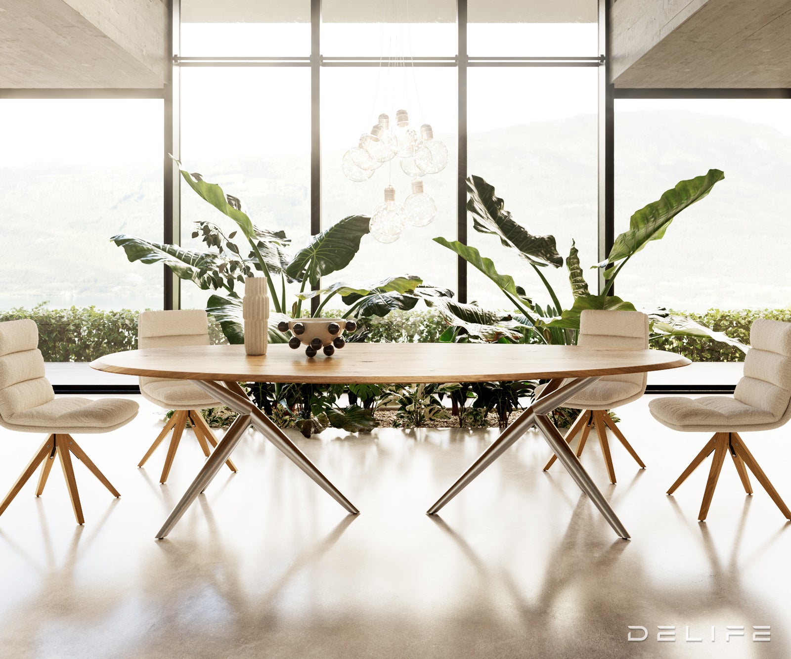 Jedilna miza Edge 280x130cm, Material: Hrast