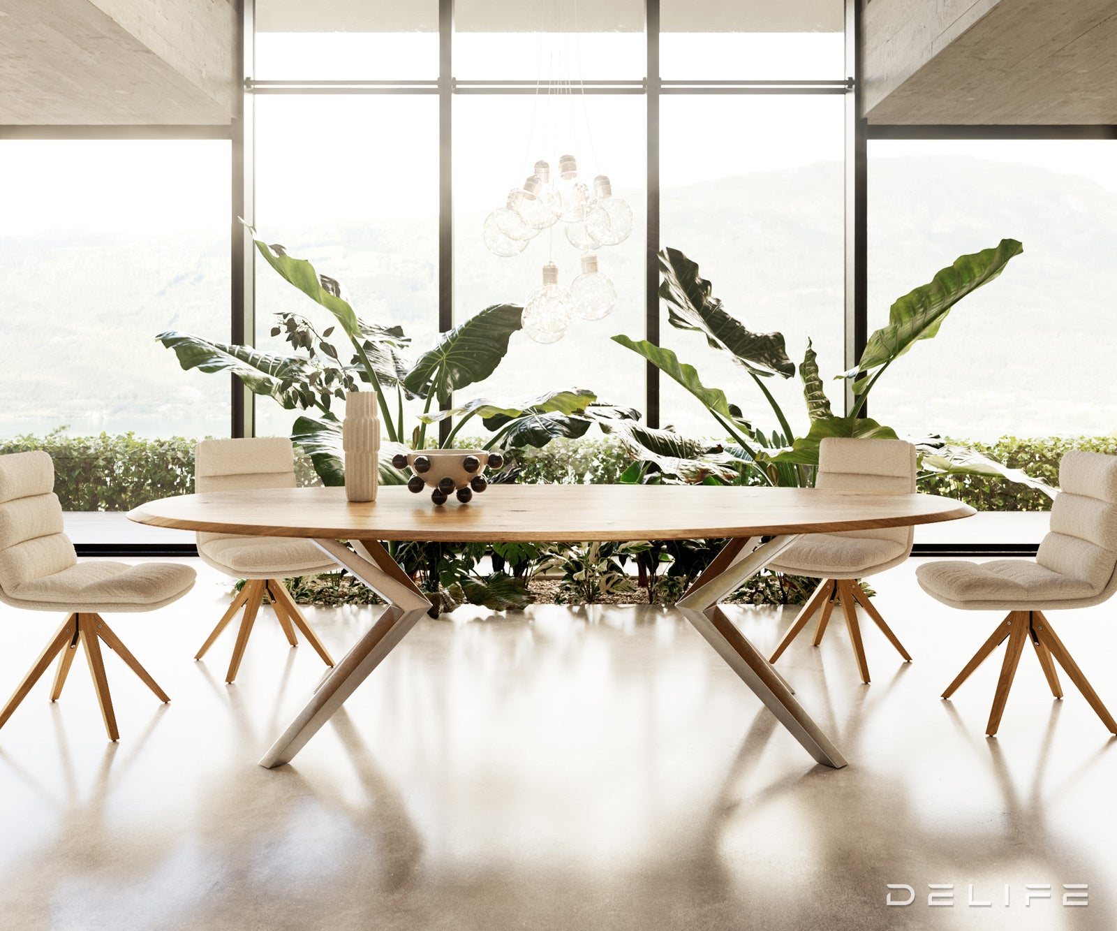 Jedilna miza Edge 280x130cm, Material: Hrast