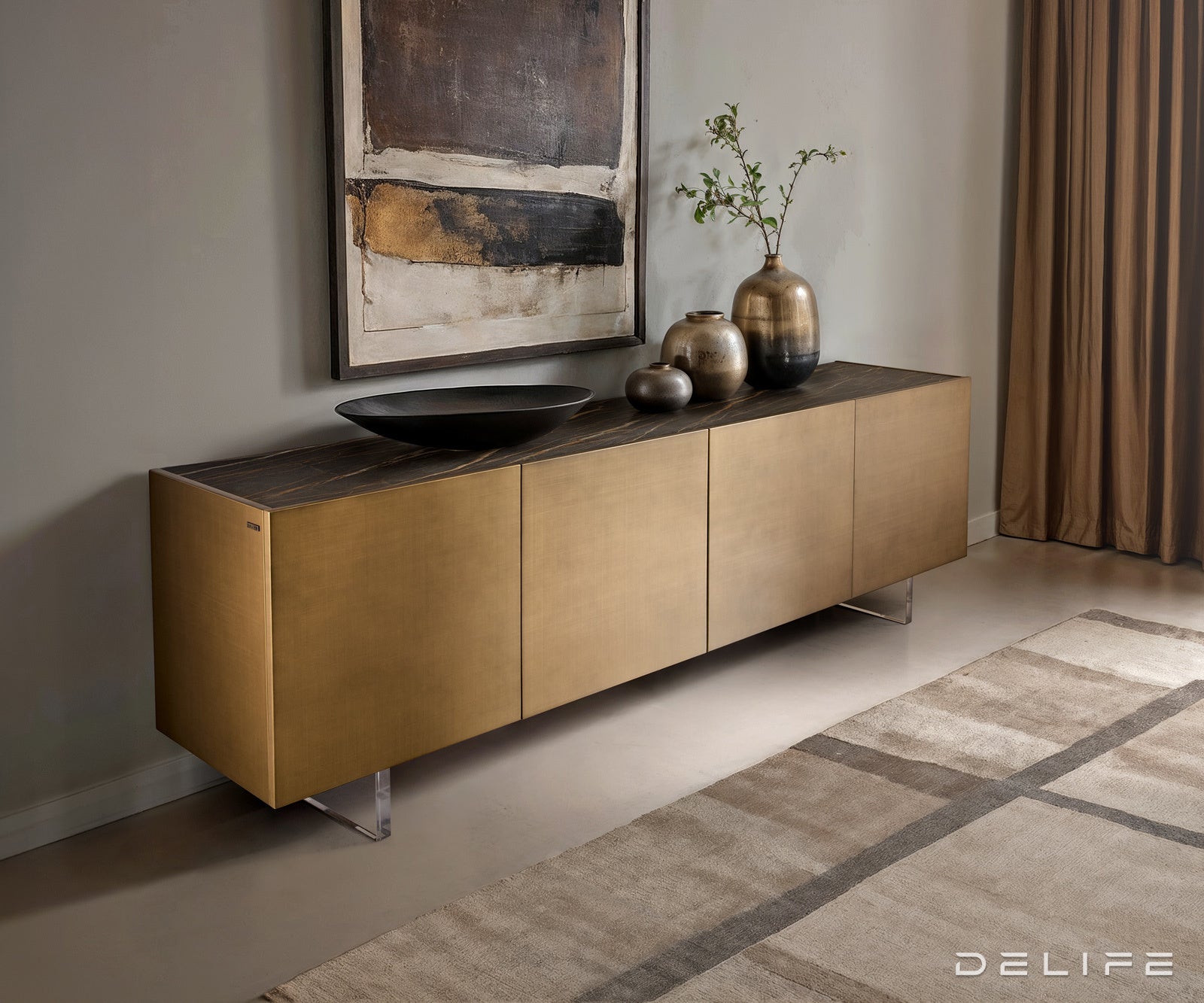 Komoda Kazu 220x45cm, Material: MDF