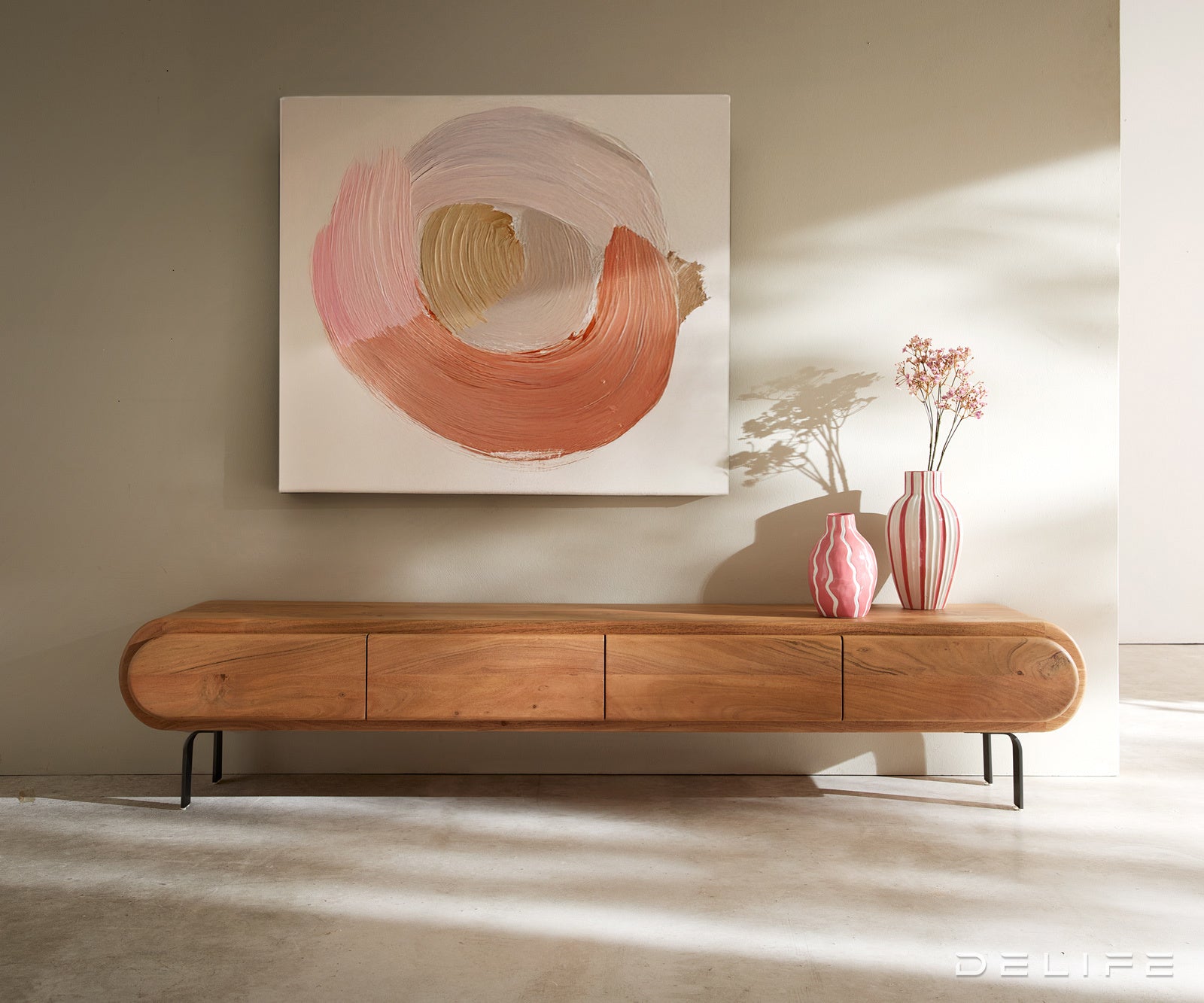 TV omarica Sohara 175x35cm, Material: akacija