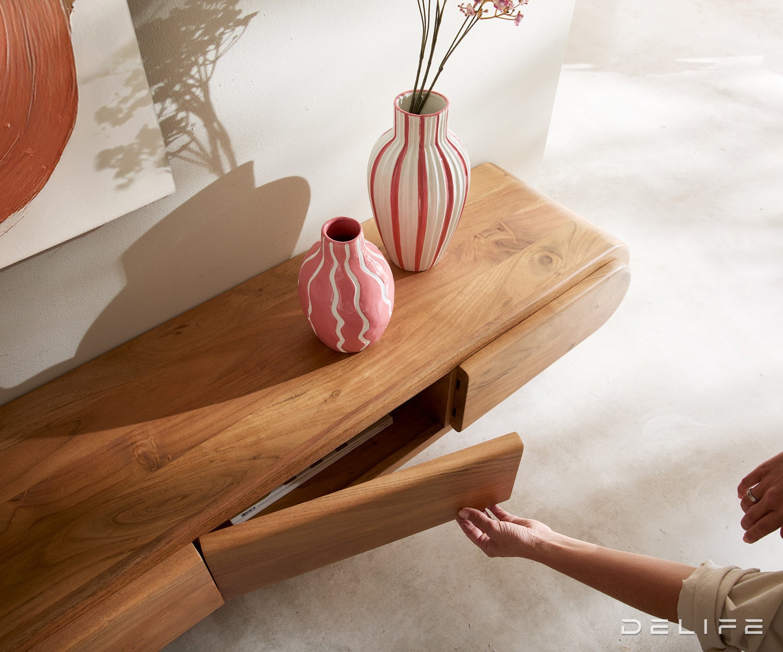 TV omarica Sohara 175x35cm, Material: akacija