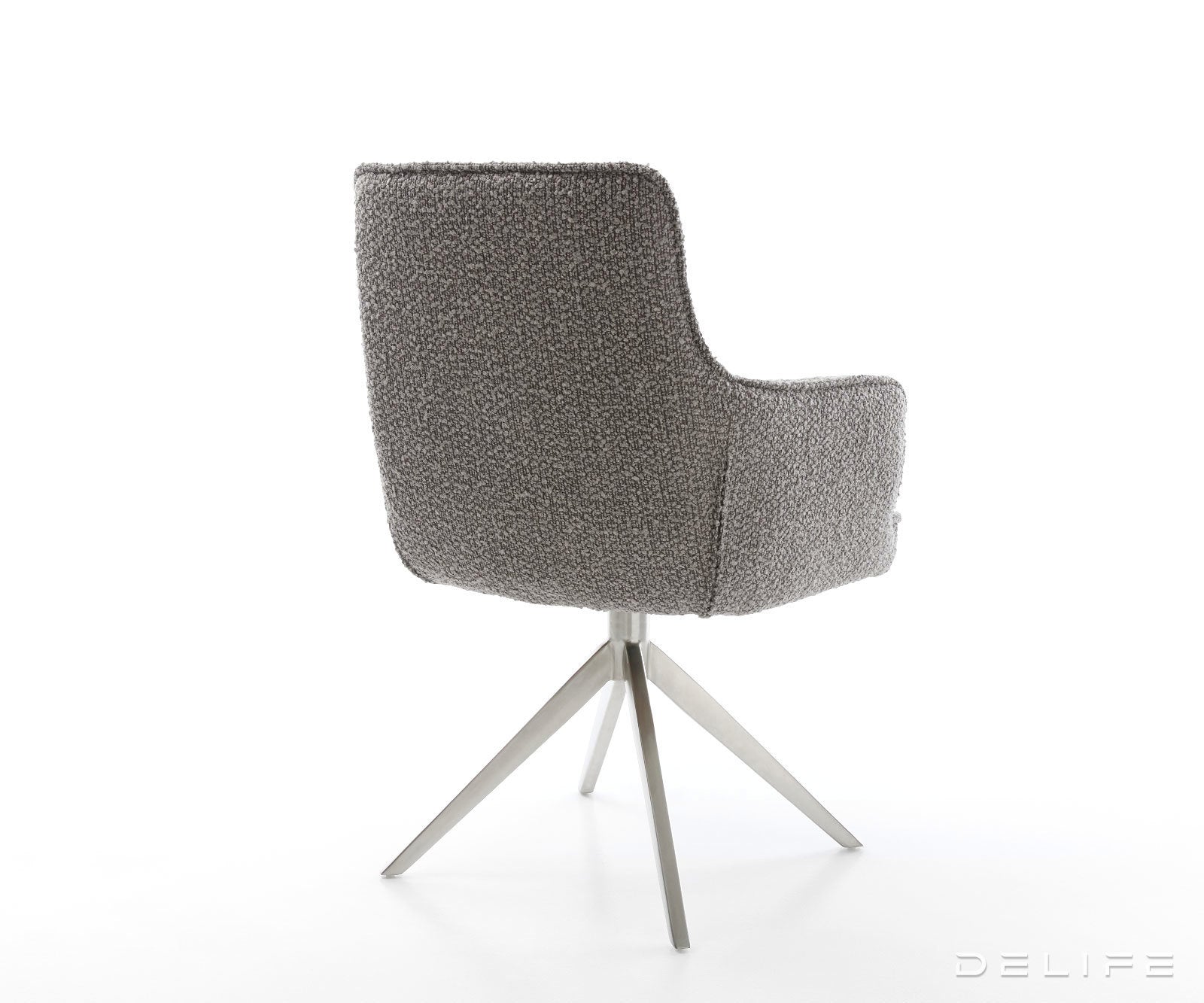 Jedilni stol Heira z naslonom za roke, material: bukle