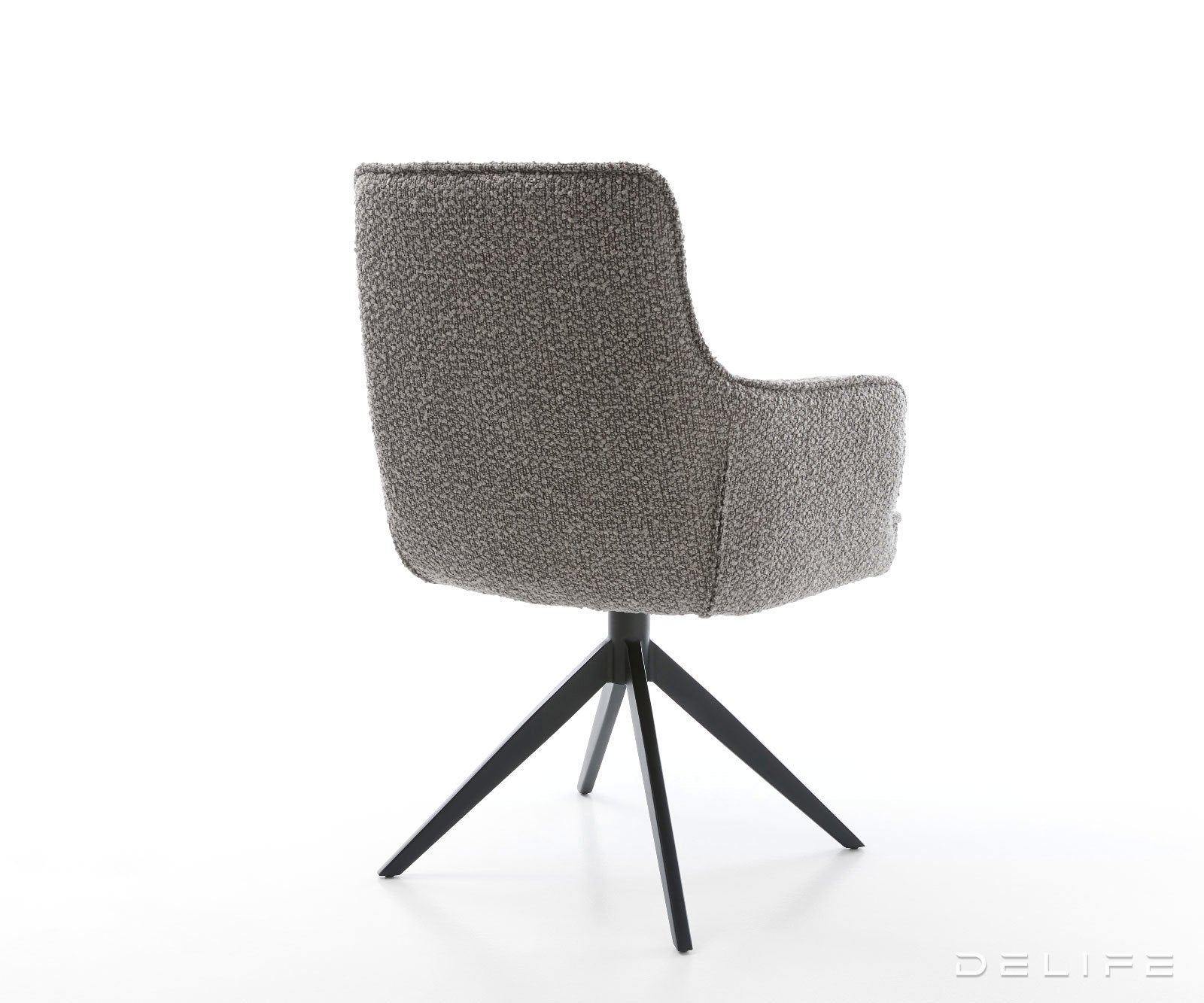 Jedilni stol Heira z naslonom za roke, material: bukle