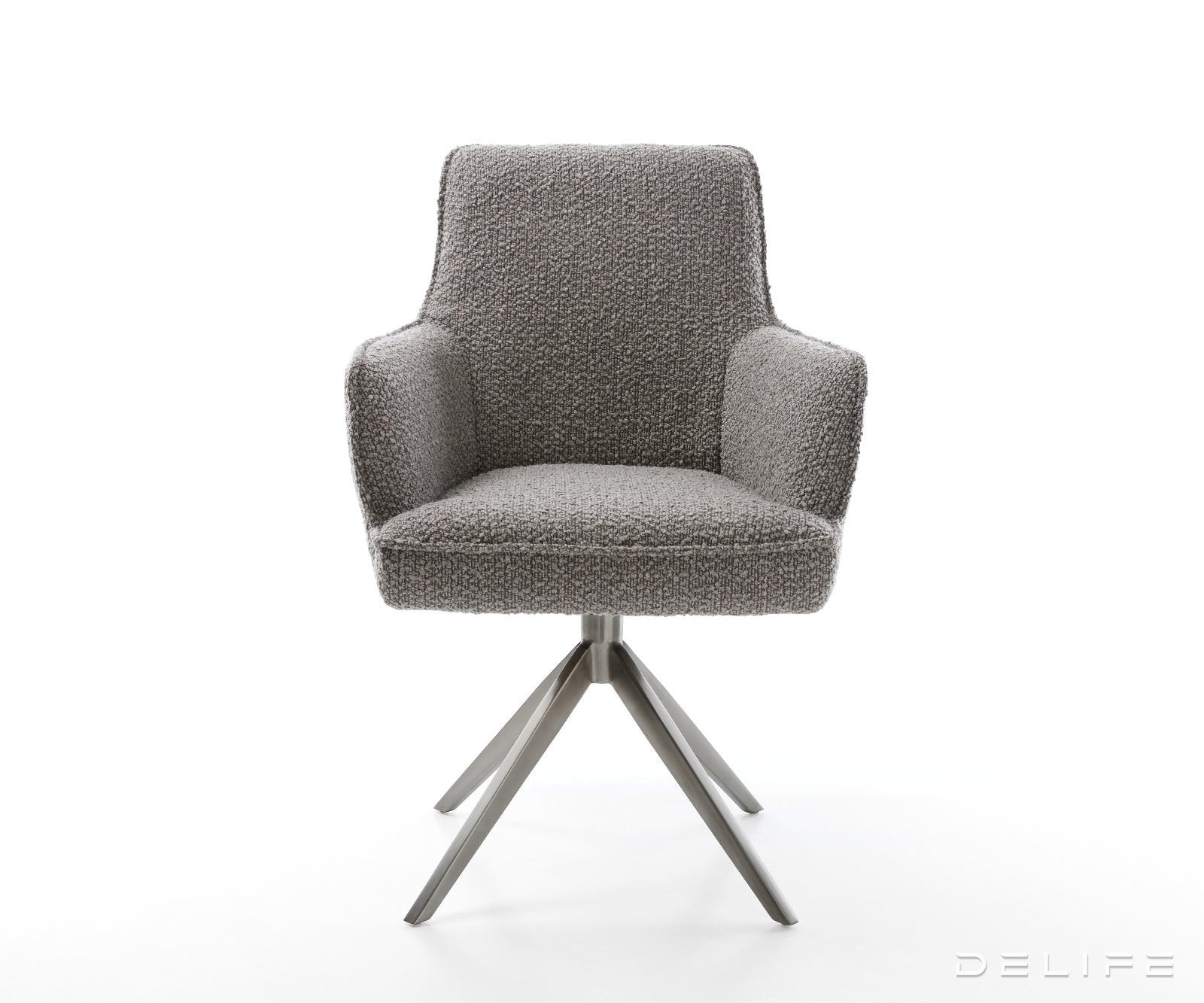 Jedilni stol Heira z naslonom za roke, material: bukle