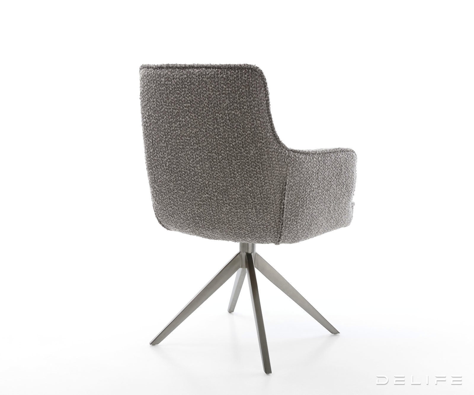 Jedilni stol Heira z naslonom za roke, material: bukle