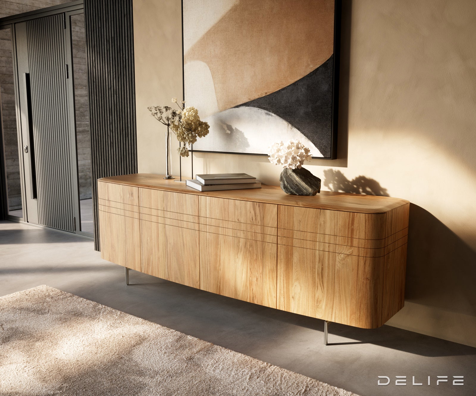 Predalnik Nagaru 200 cm, Material: Akacija