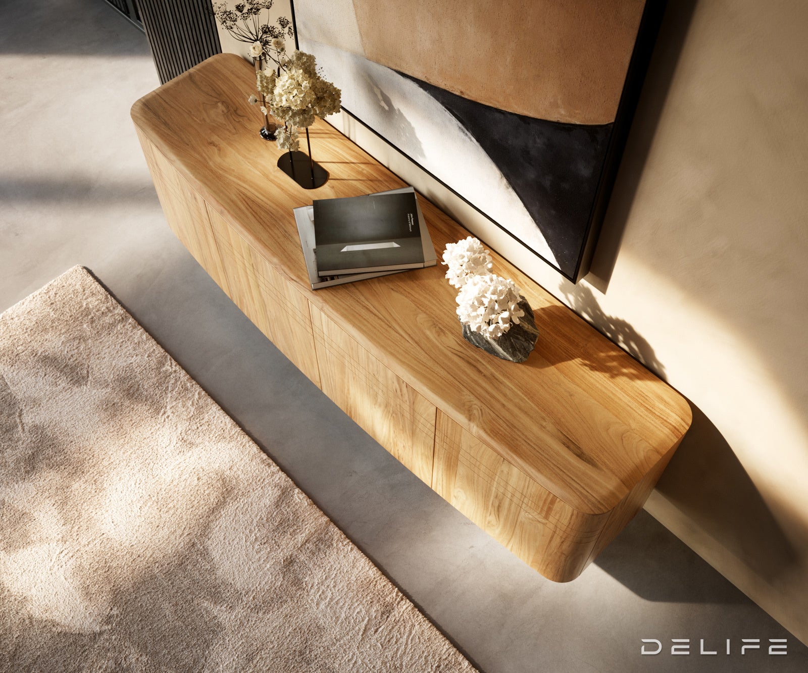 Predalnik Nagaru 200 cm, Material: Akacija