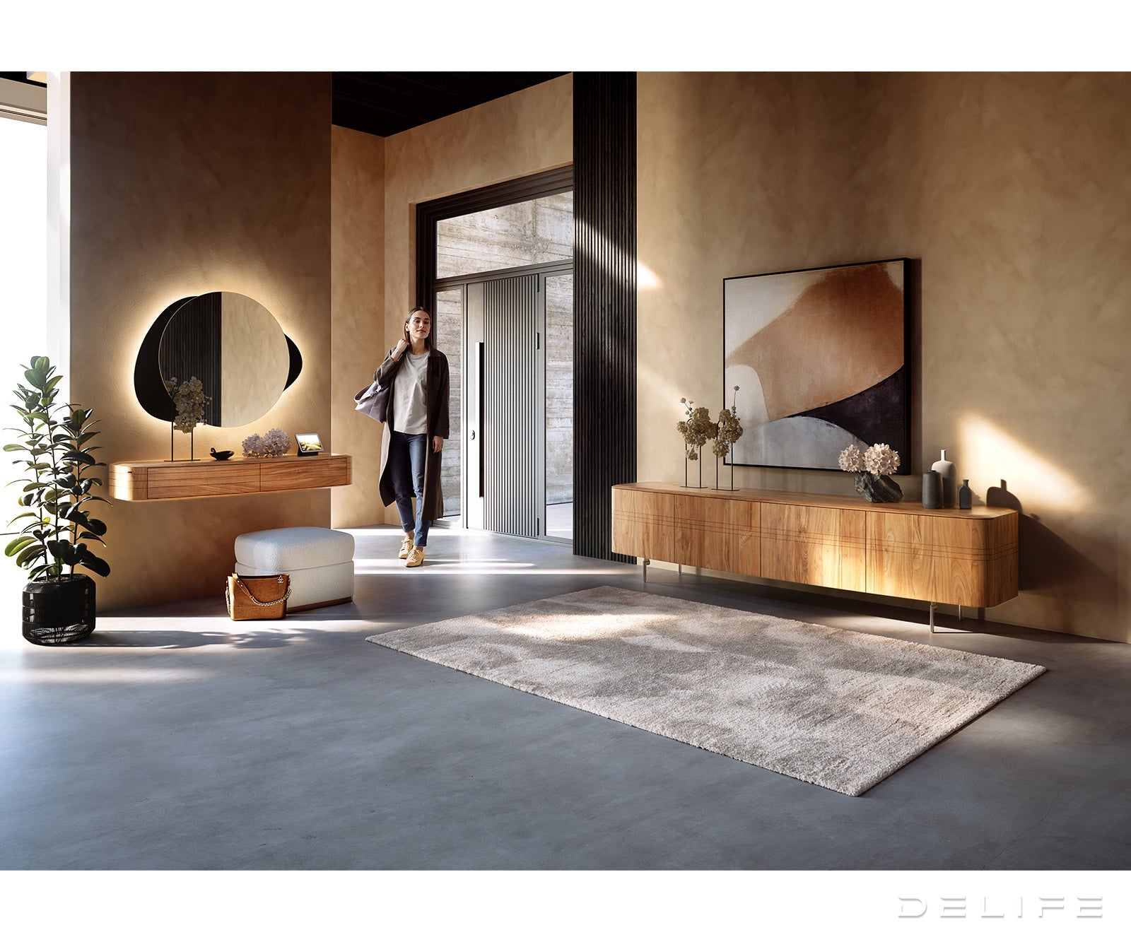 Predalnik Nagaru 200 cm, Material: Akacija