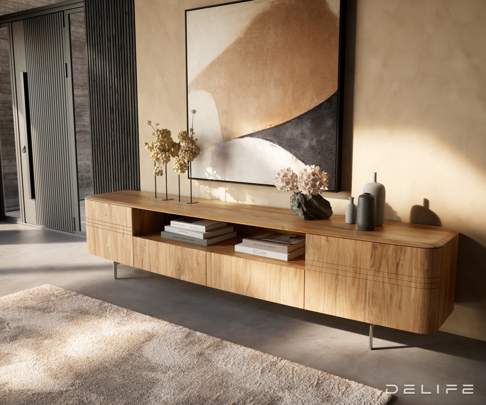 TV omarica Nagaru 240 cm, Material: akacija