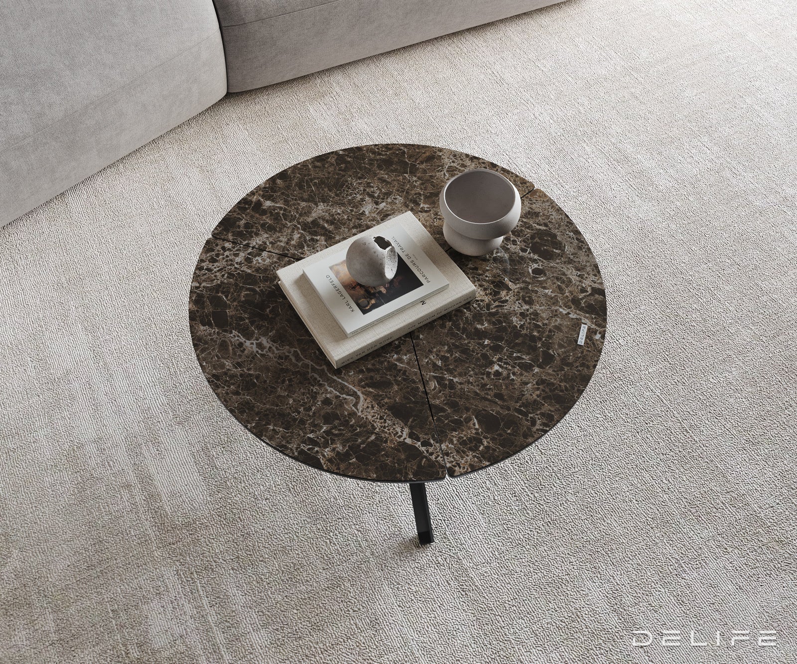 Klubska mizica Delron 70x70cm, Material: Keramika