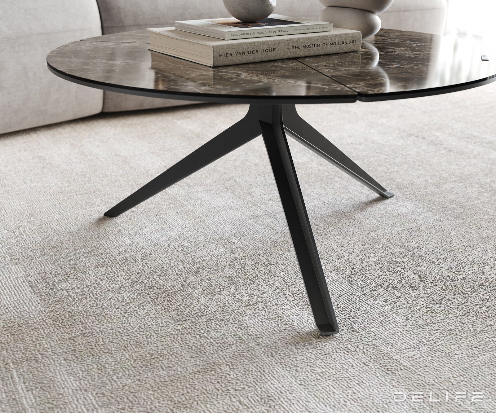 Klubska mizica Delron 70x70cm, Material: Keramika