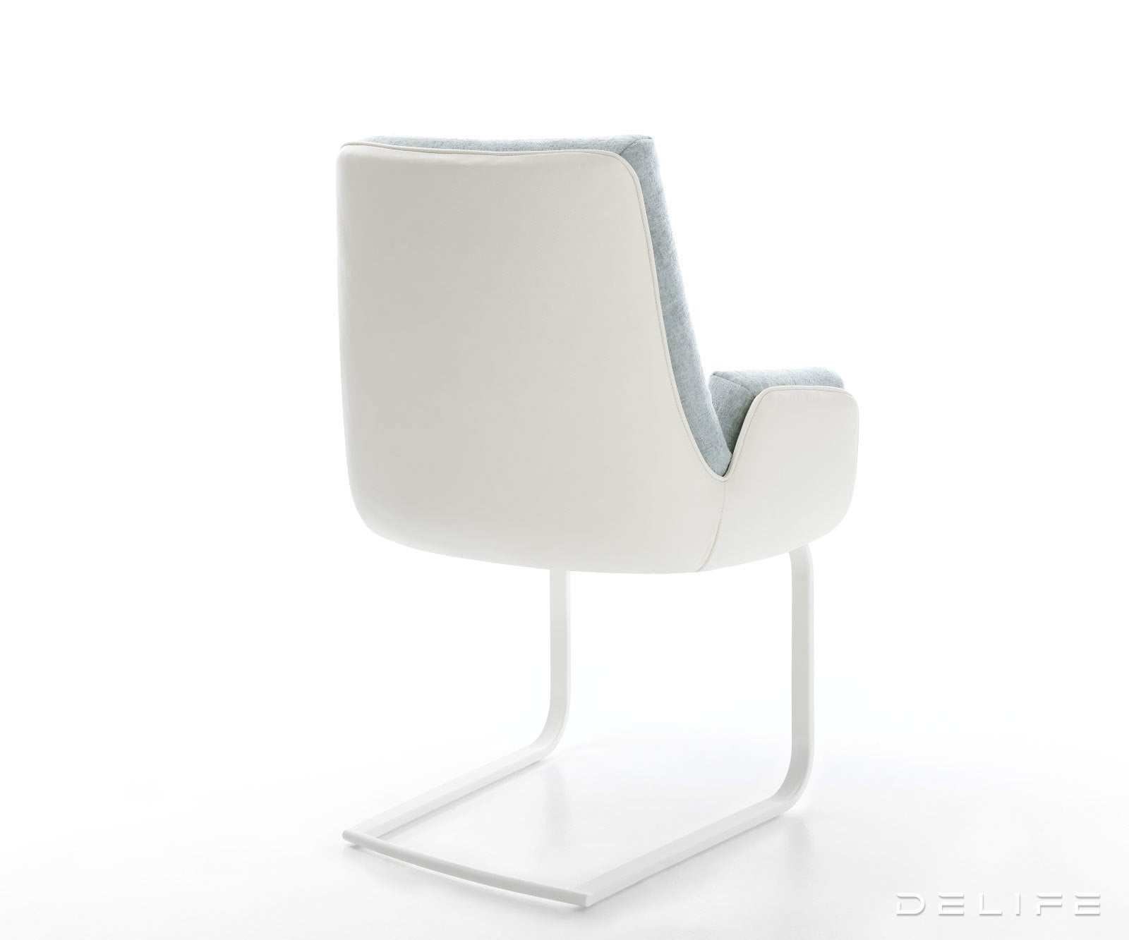 Jedilniški stol Clea, material: chenille/koža