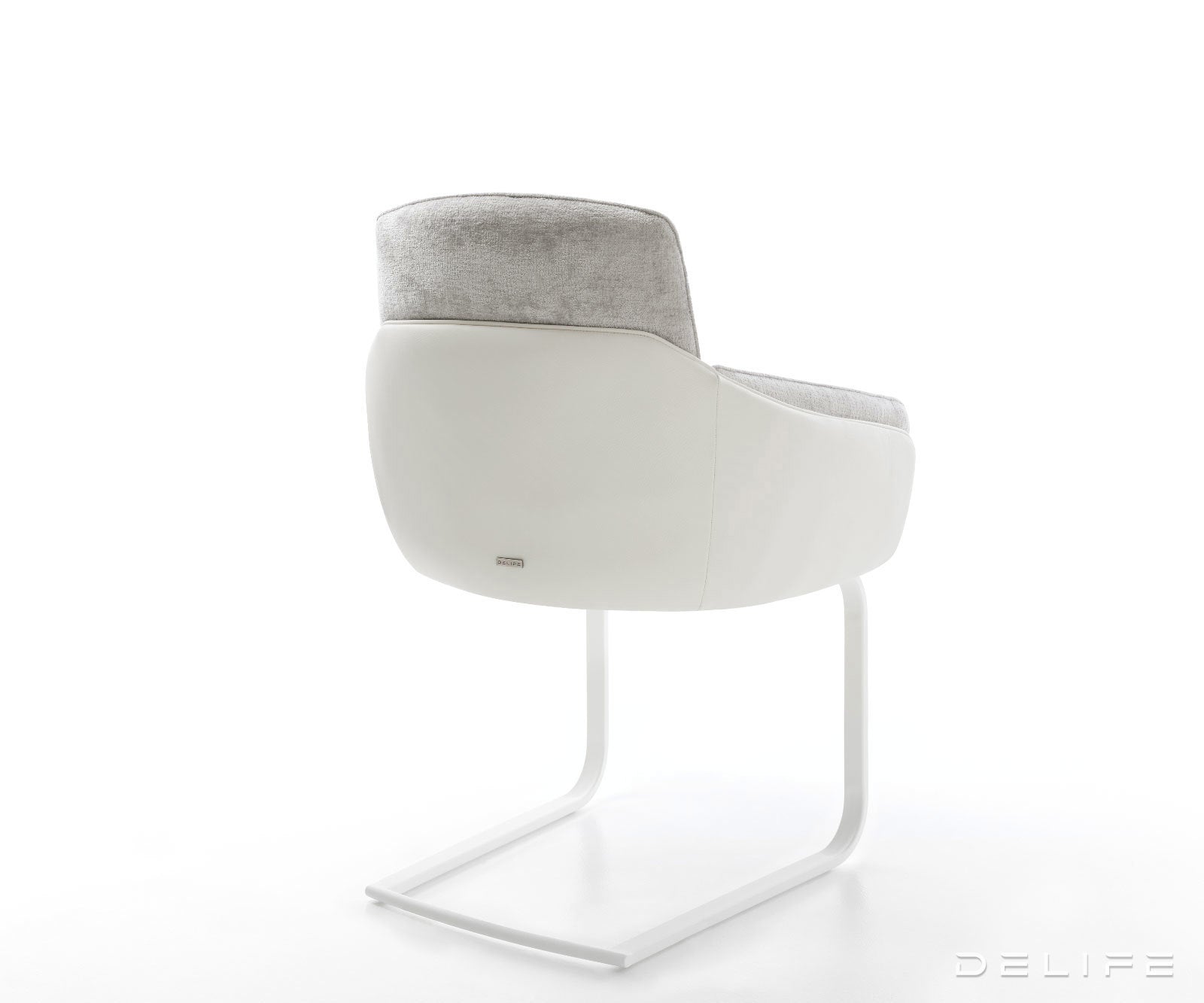 Jedilniški stol Luan, material: chenille/koža