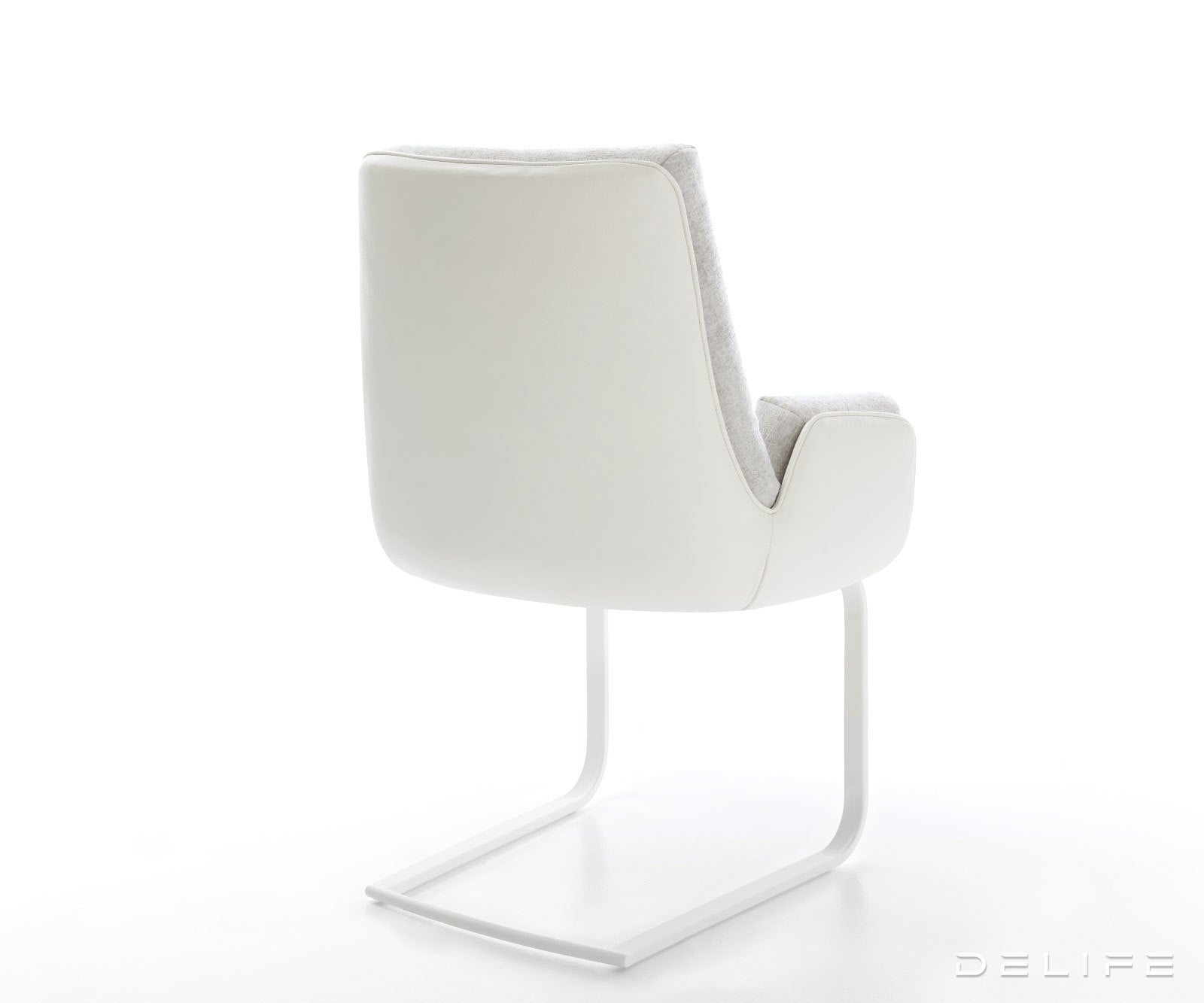 Jedilniški stol Clea, material: chenille/koža