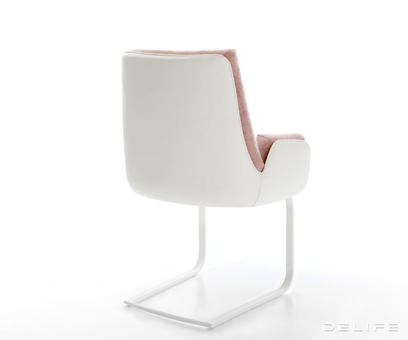 Jedilniški stol Clea, material: chenille/koža