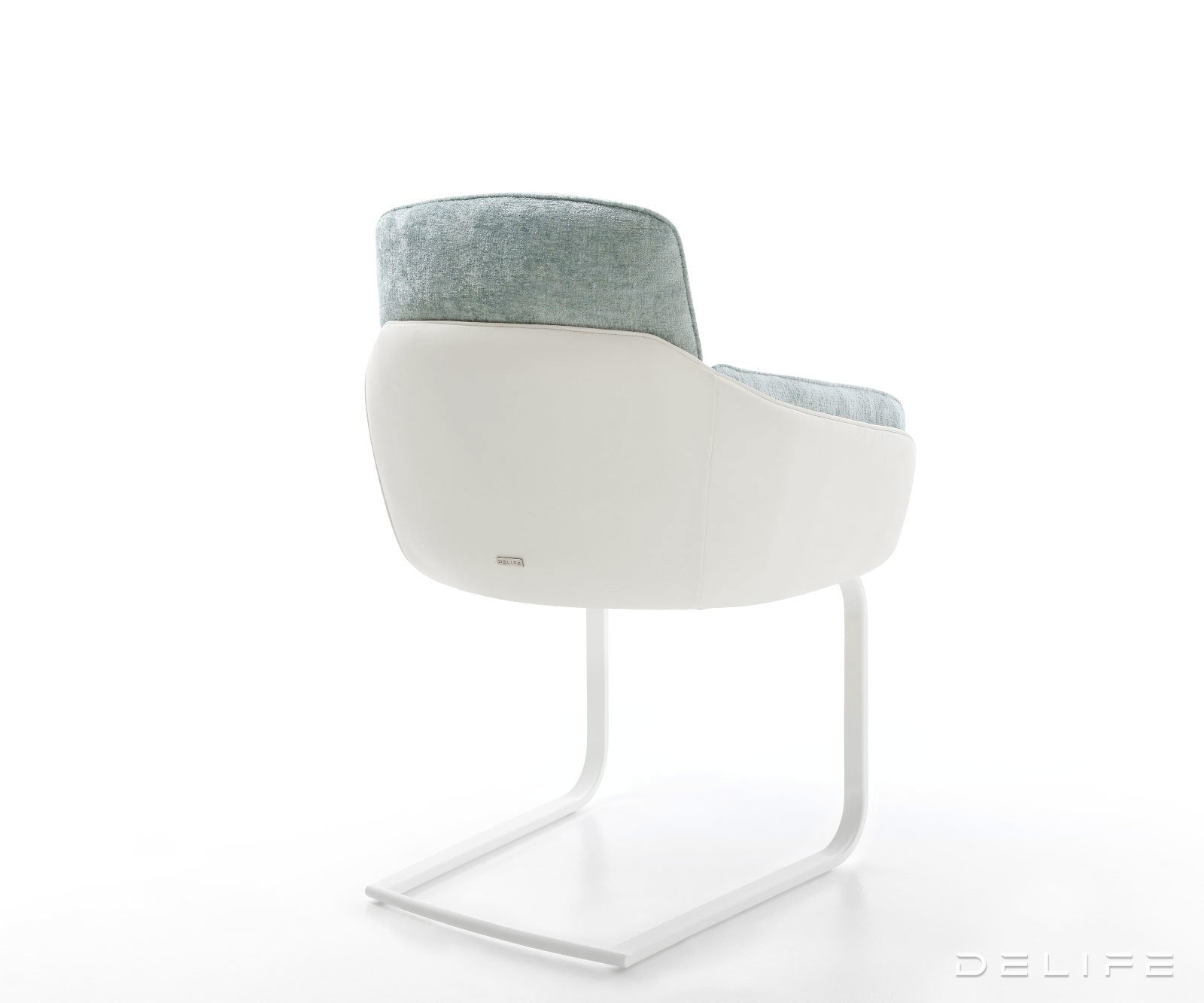 Jedilniški stol Luan, material: chenille/koža