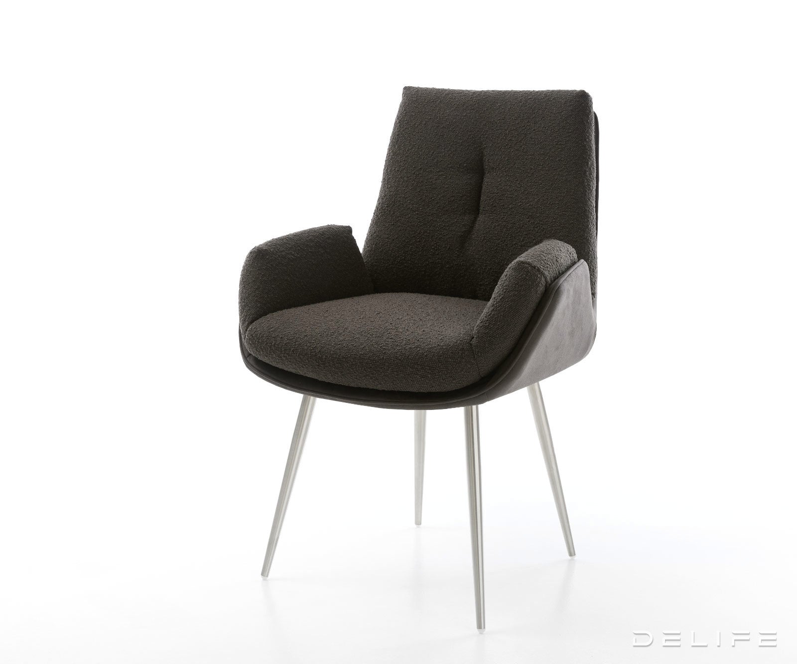 Jedilni stol Clea, material: mikrofibra/bukle