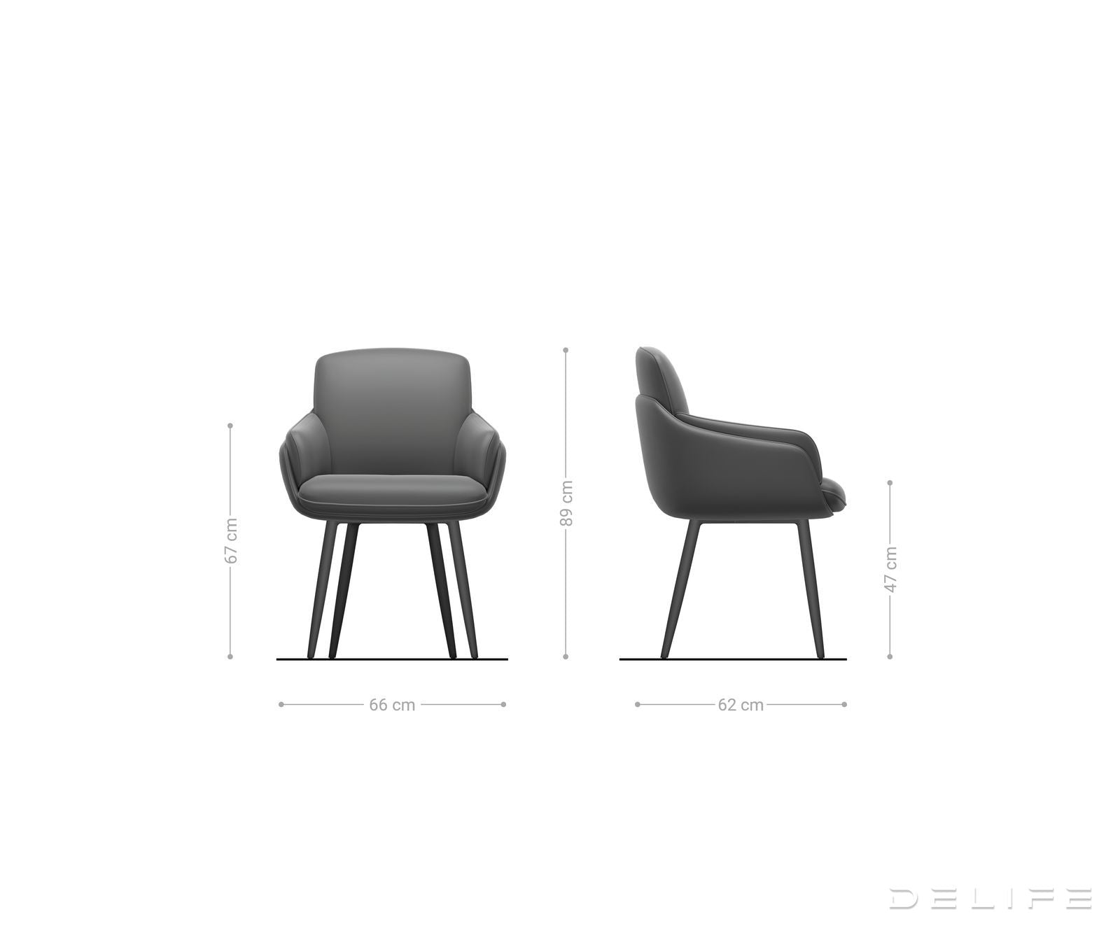 Jedilni stol Luan, material: šenil