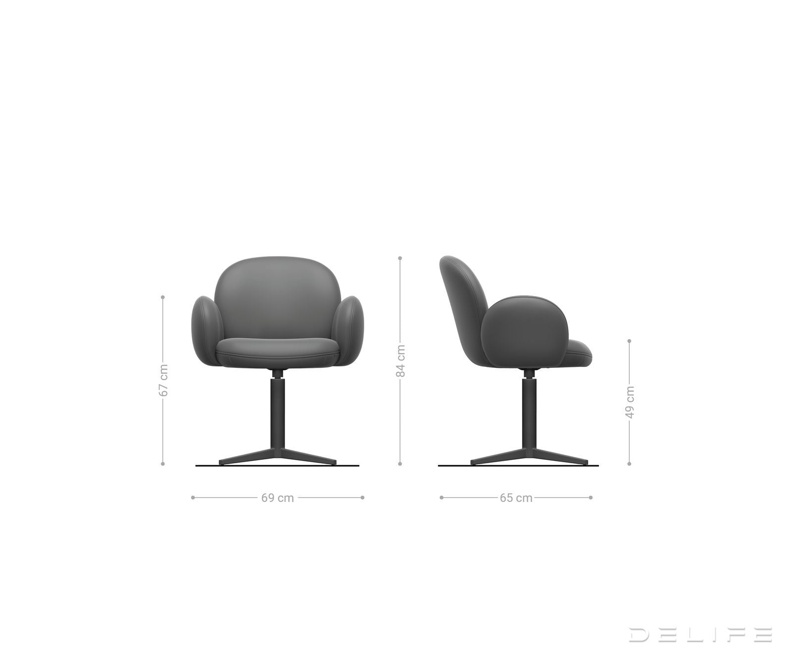 Jedilni stol Nube-Flex, material: šenil