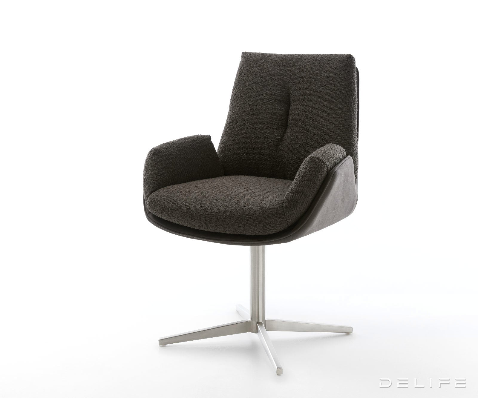 Jedilni stol Clea, material: mikrofibra/bukle