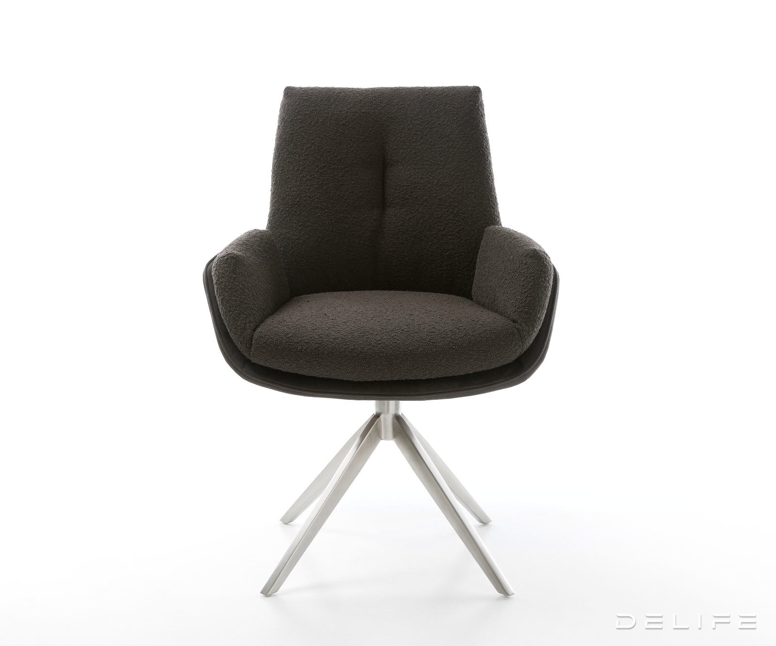 Jedilni stol Clea, material: mikrofibra/bukle