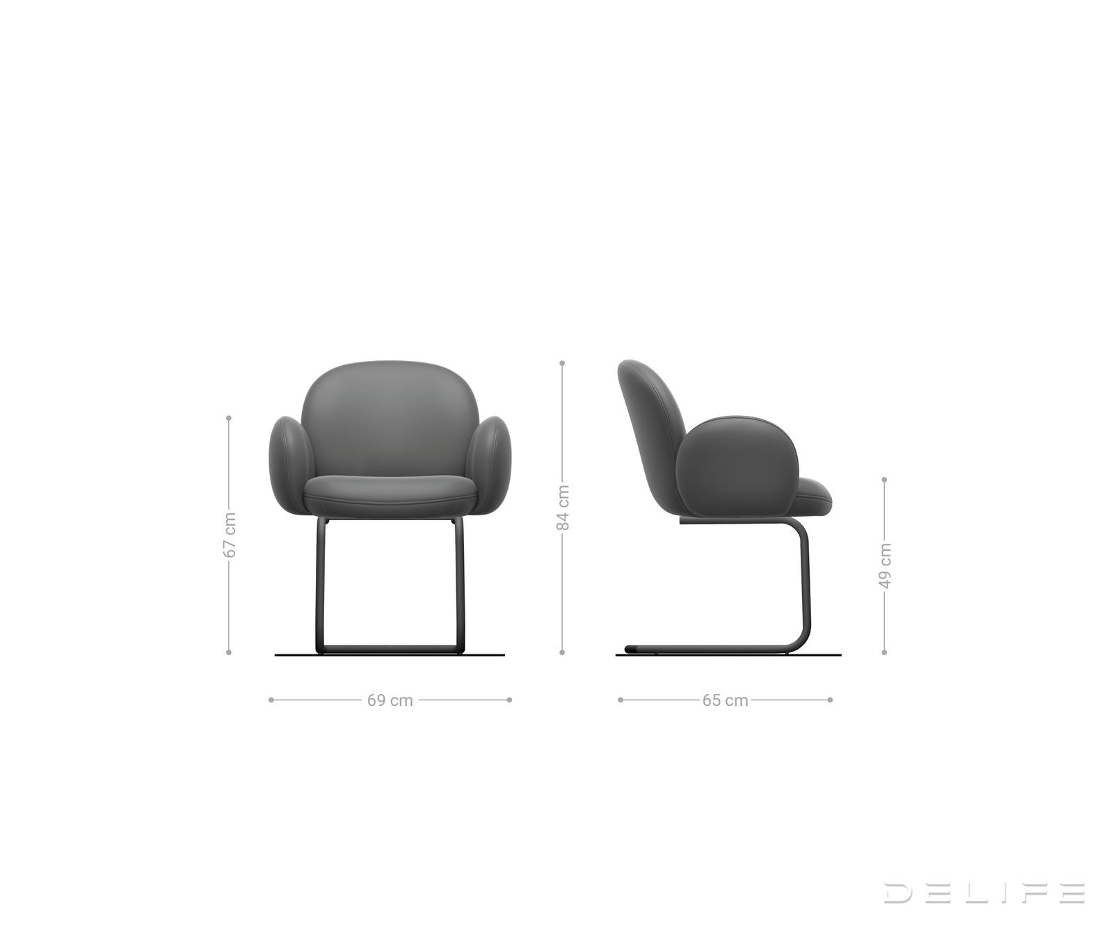 Jedilni stol Nube-Flex, material: šenil