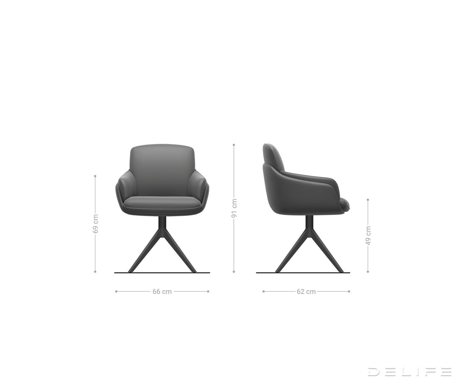 Jedilni stol Luan, material: šenil