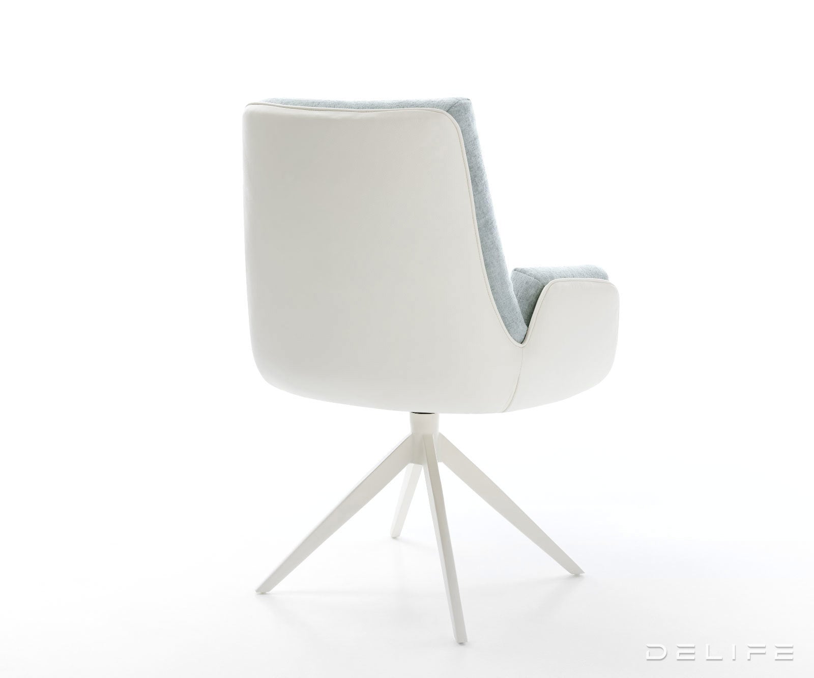 Jedilniški stol Clea, material: chenille/koža