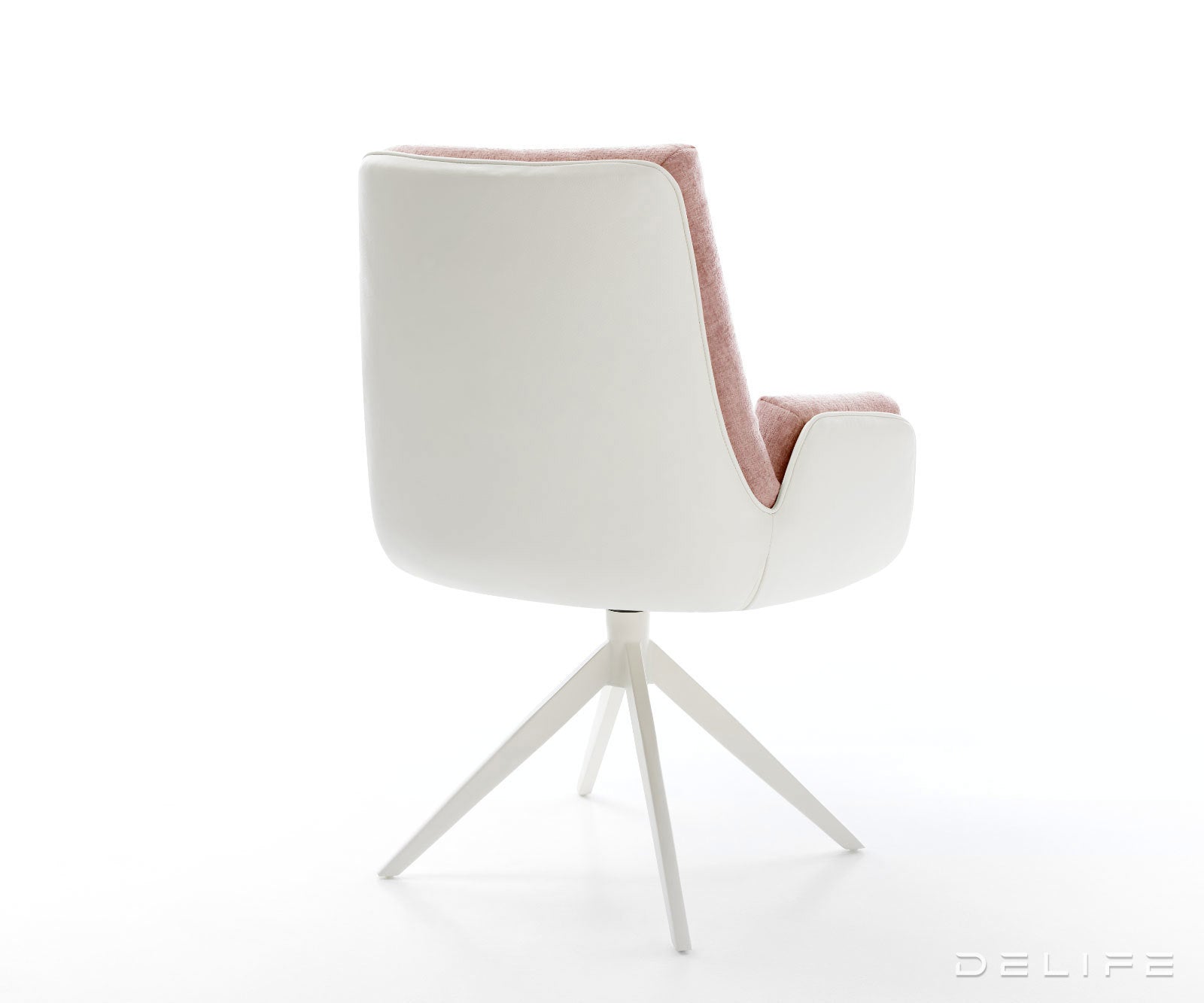 Jedilniški stol Clea, material: chenille/koža