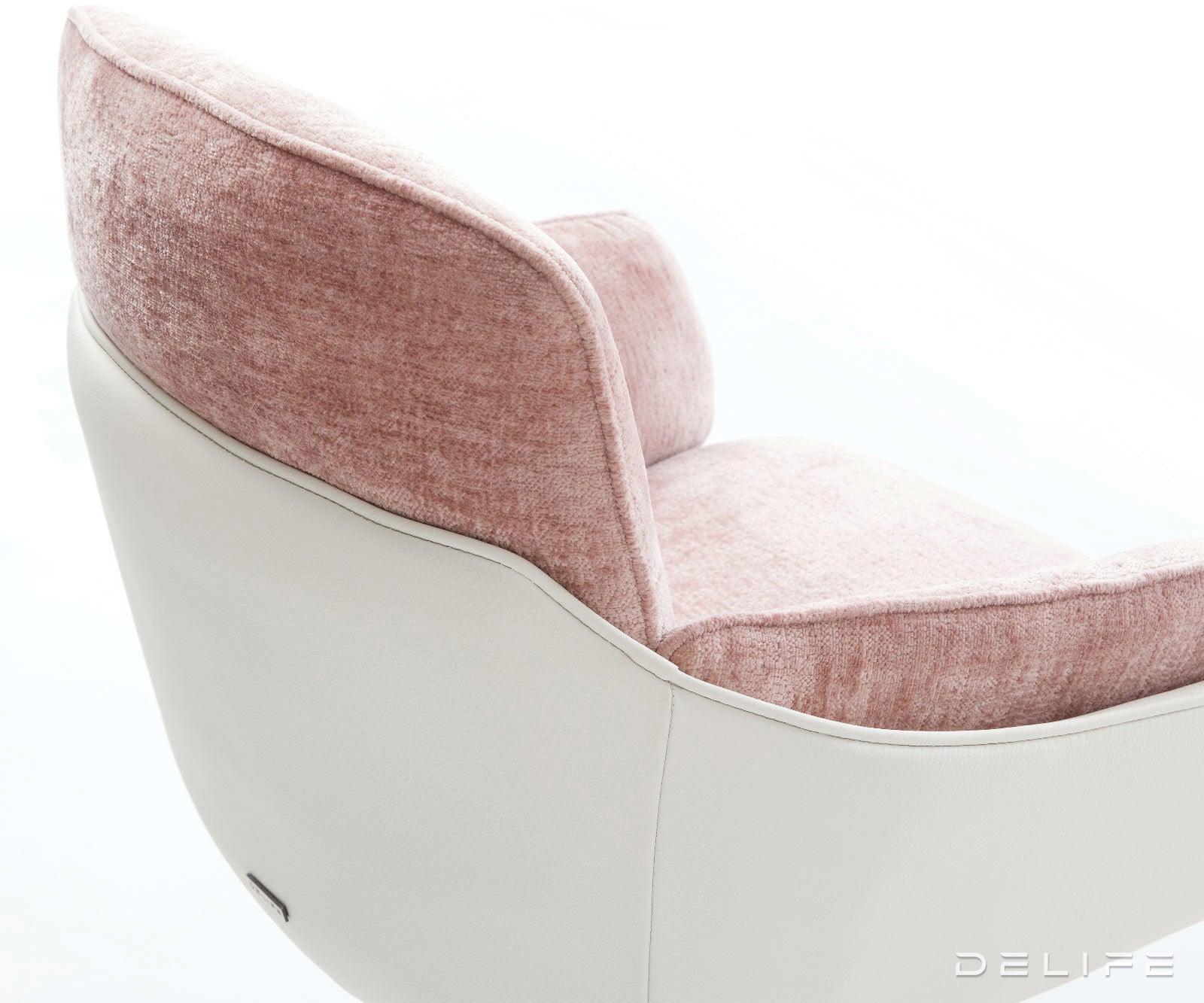 Jedilniški stol Luan, material: chenille/koža