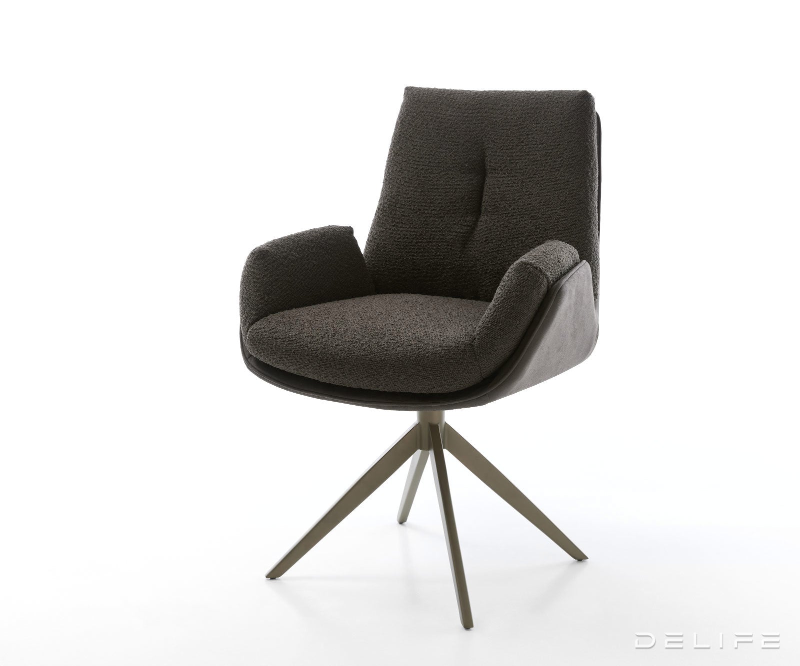 Jedilni stol Clea, material: mikrofibra/bukle