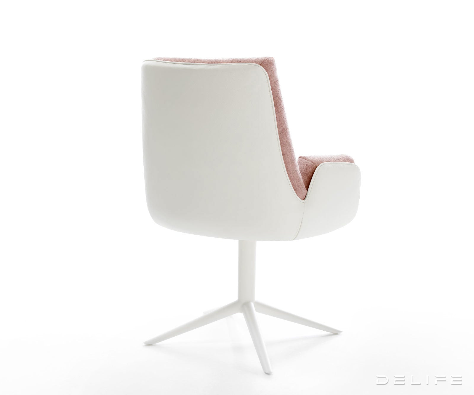 Jedilniški stol Clea, material: chenille/koža