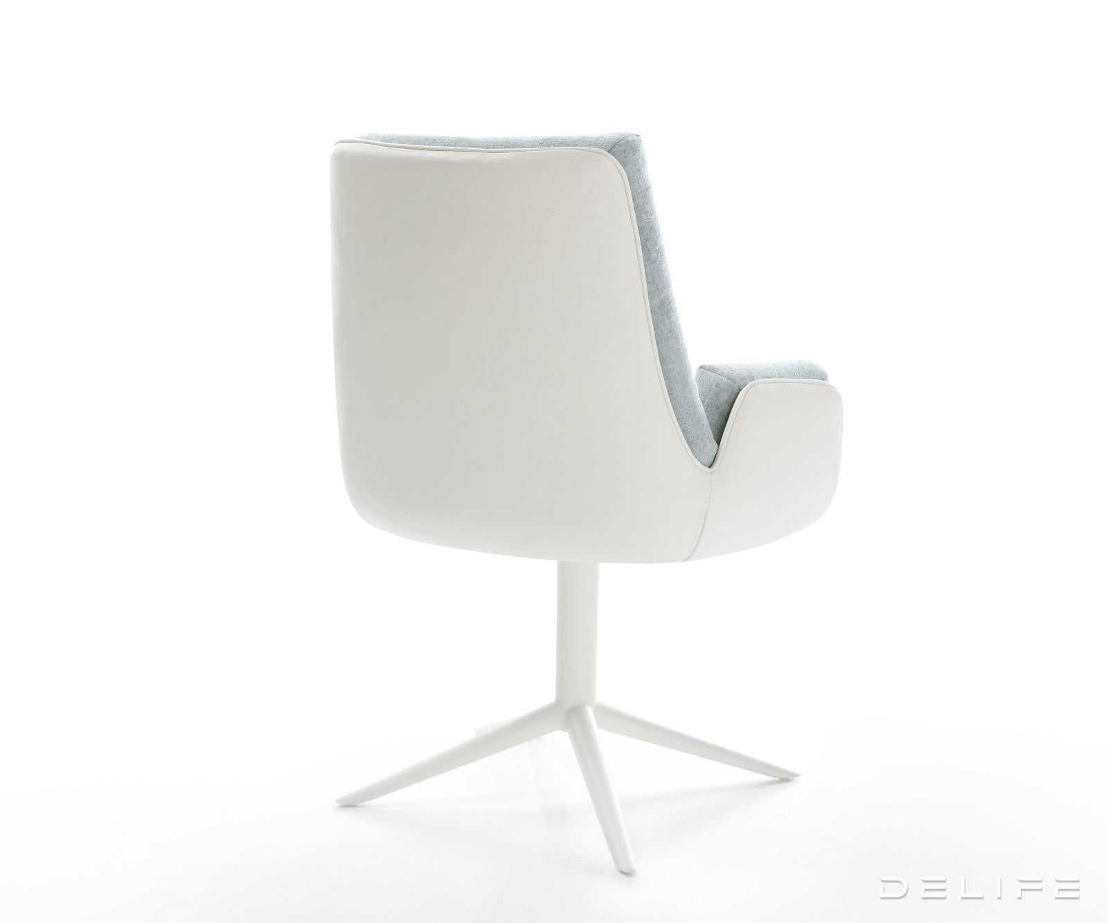 Jedilniški stol Clea, material: chenille/koža