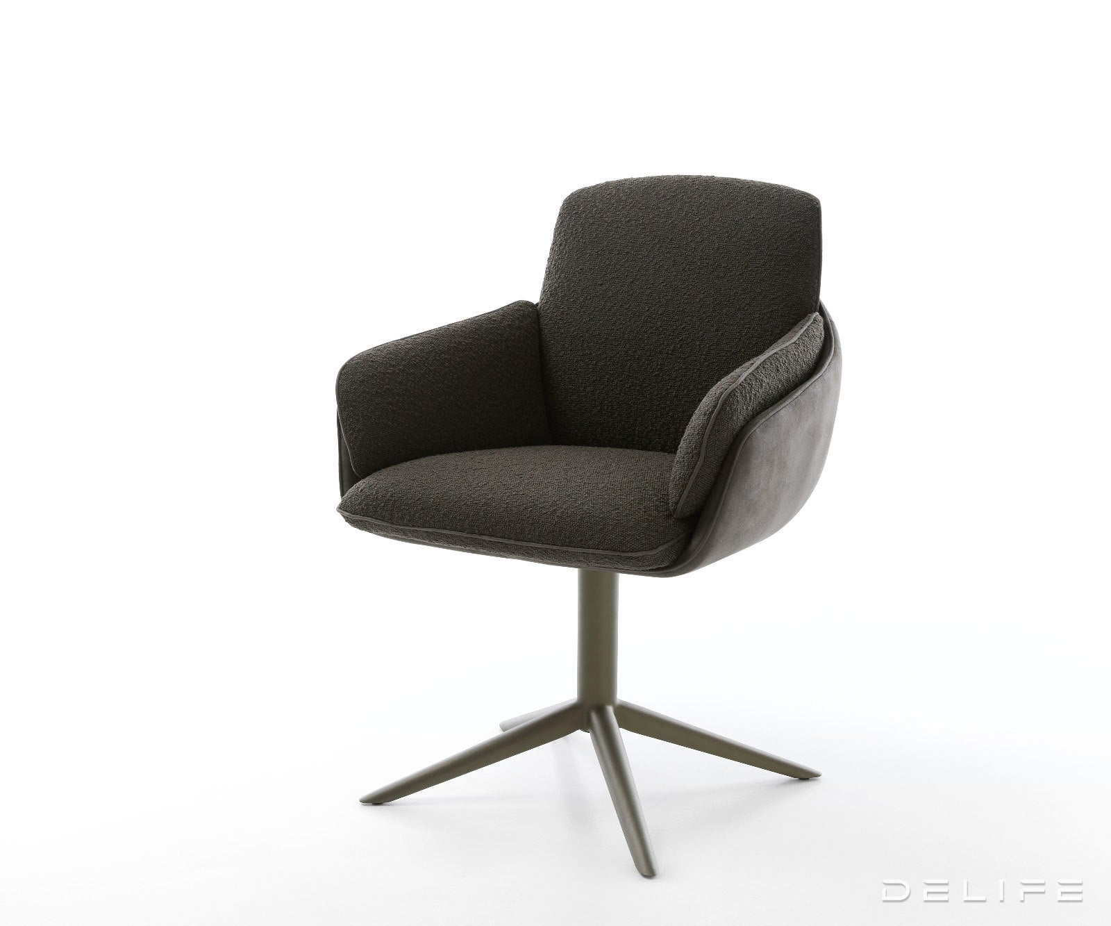 Jedilniški stol Luan, material: boucle/mikrovlakna