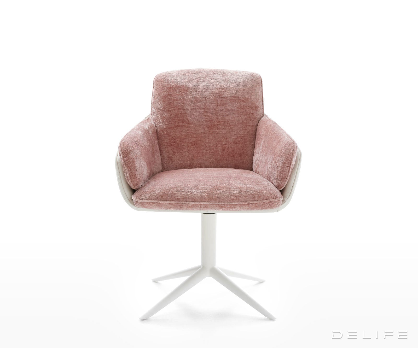 Jedilniški stol Luan, material: chenille/koža