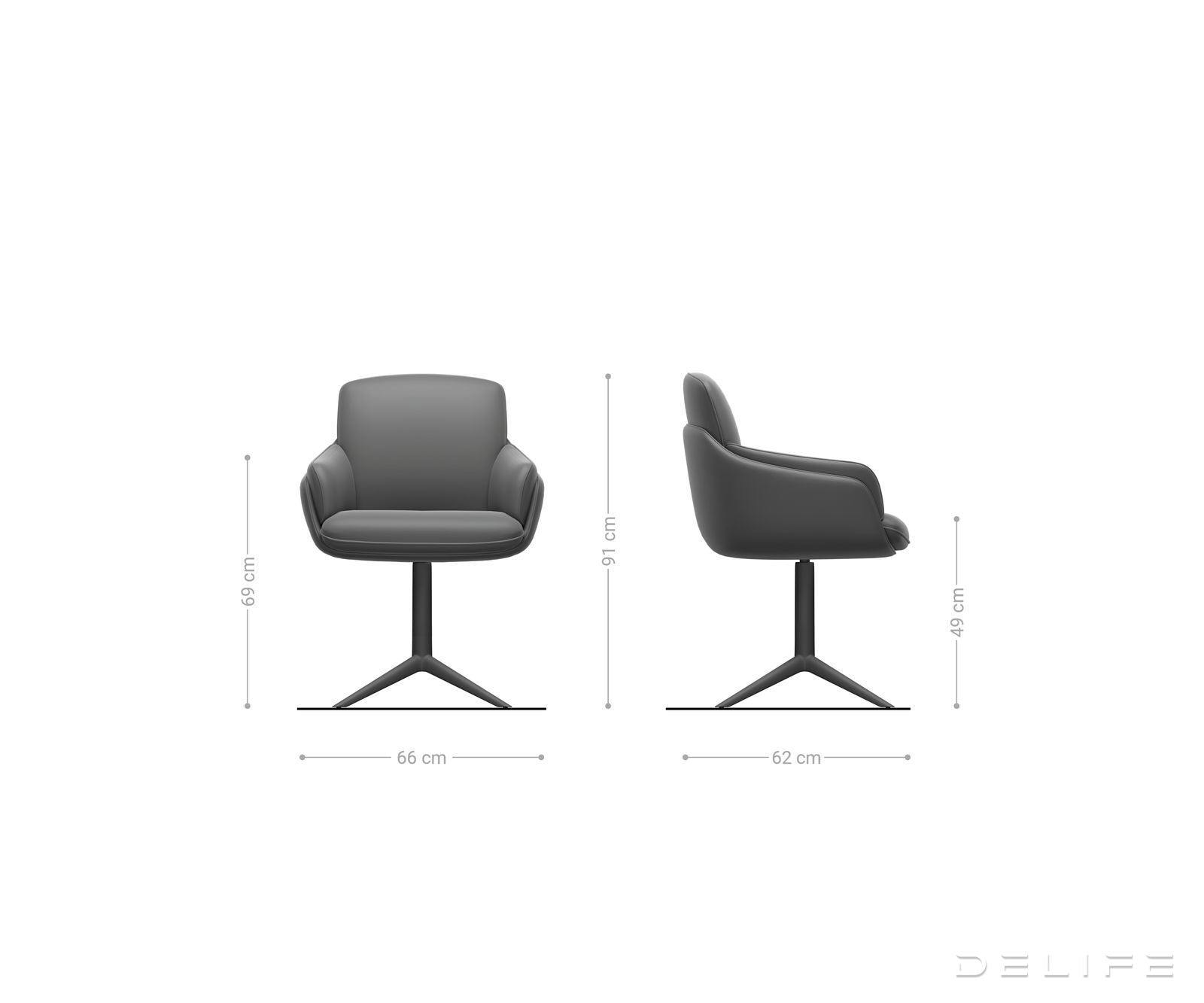 Jedilniški stol Luan, material: chenille/koža