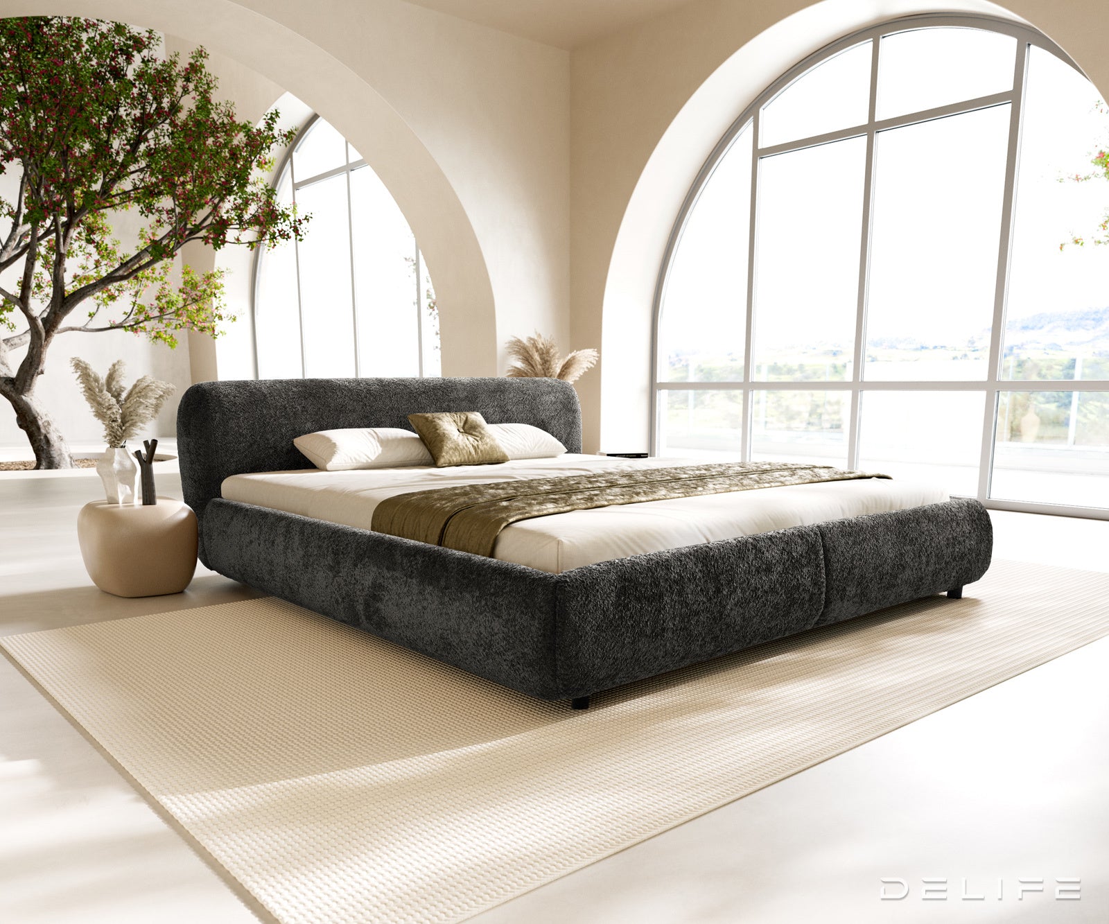 Okvir Kreveta Shona, Materijal: Pliš