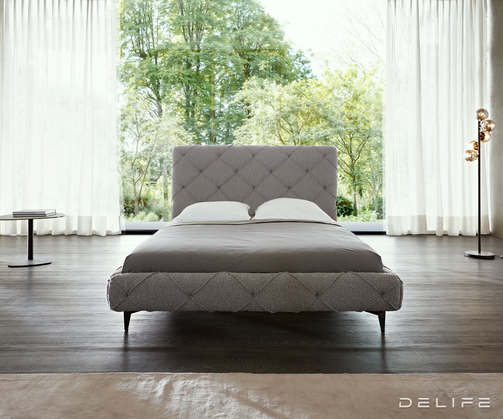 Posteljni okvir Nayara, material: Bukle