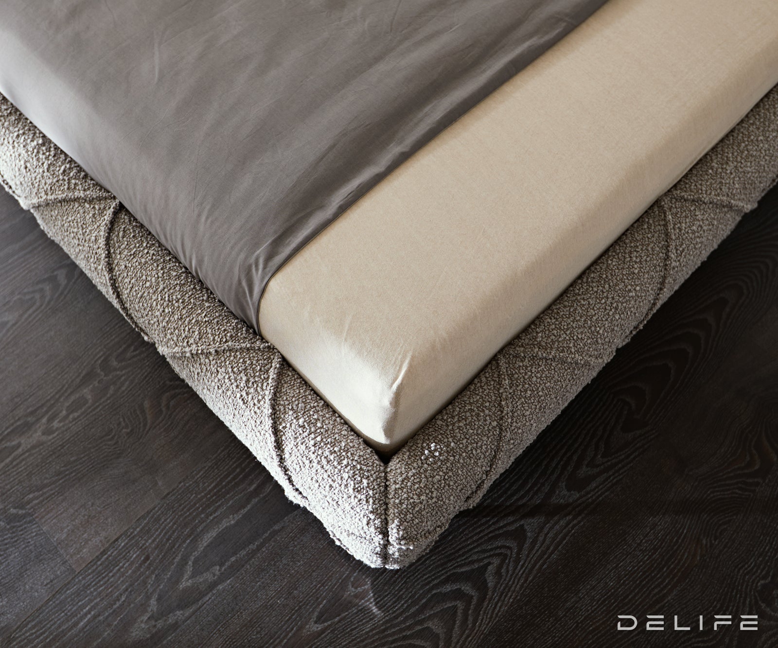 Posteljni okvir Nayara, material: Bukle