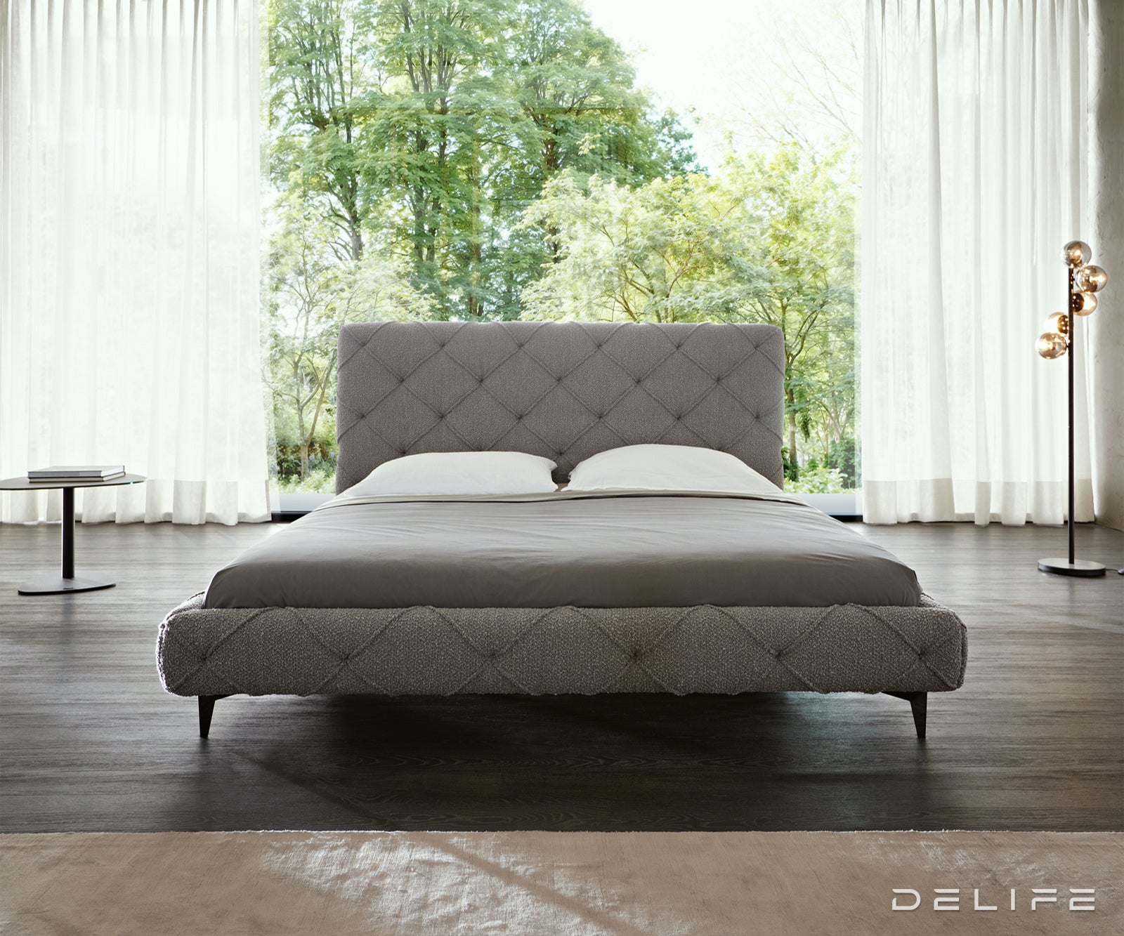 Posteljni okvir Nayara, material: Bukle