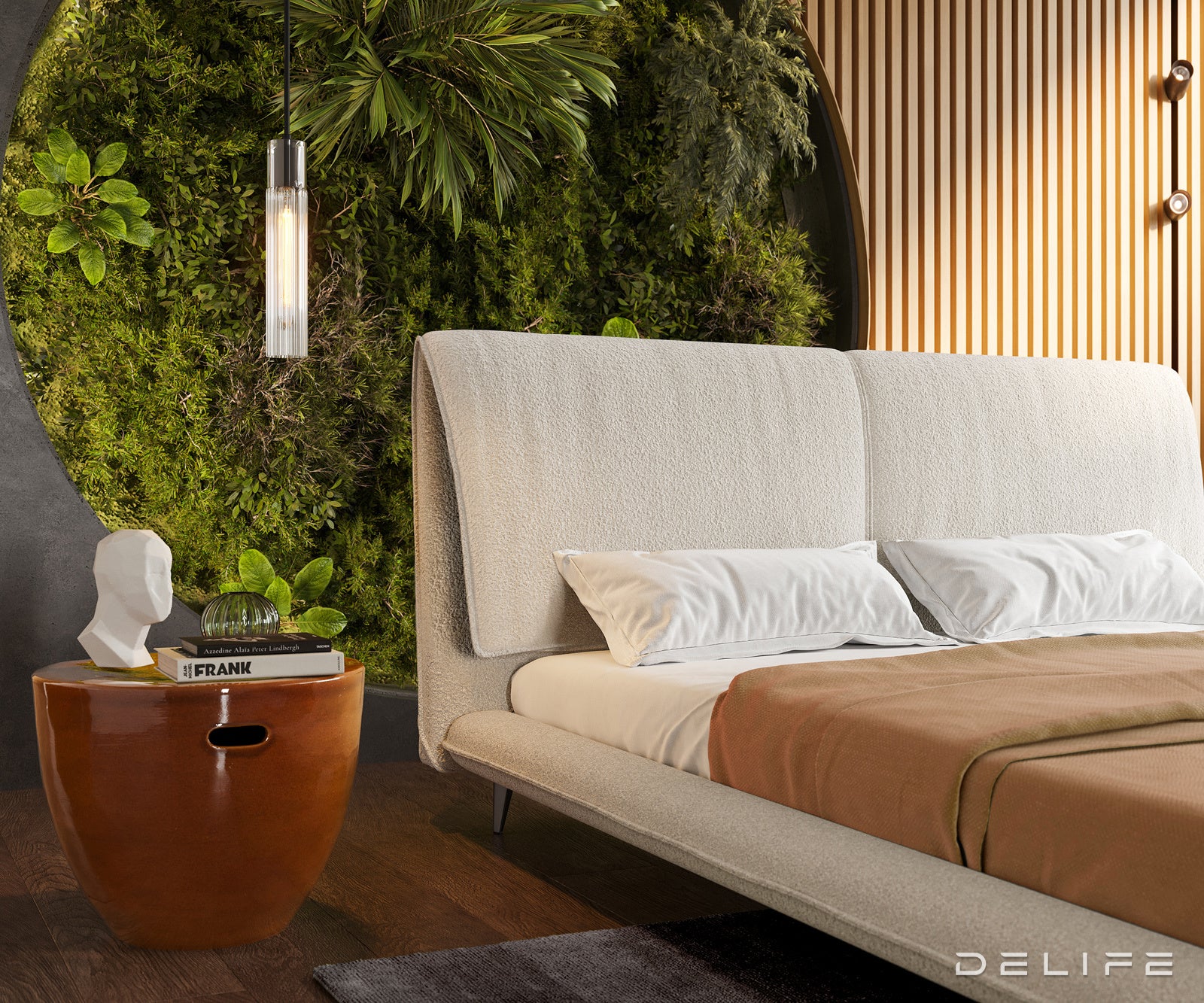 Posteljni okvir Cousino, material: Bukle