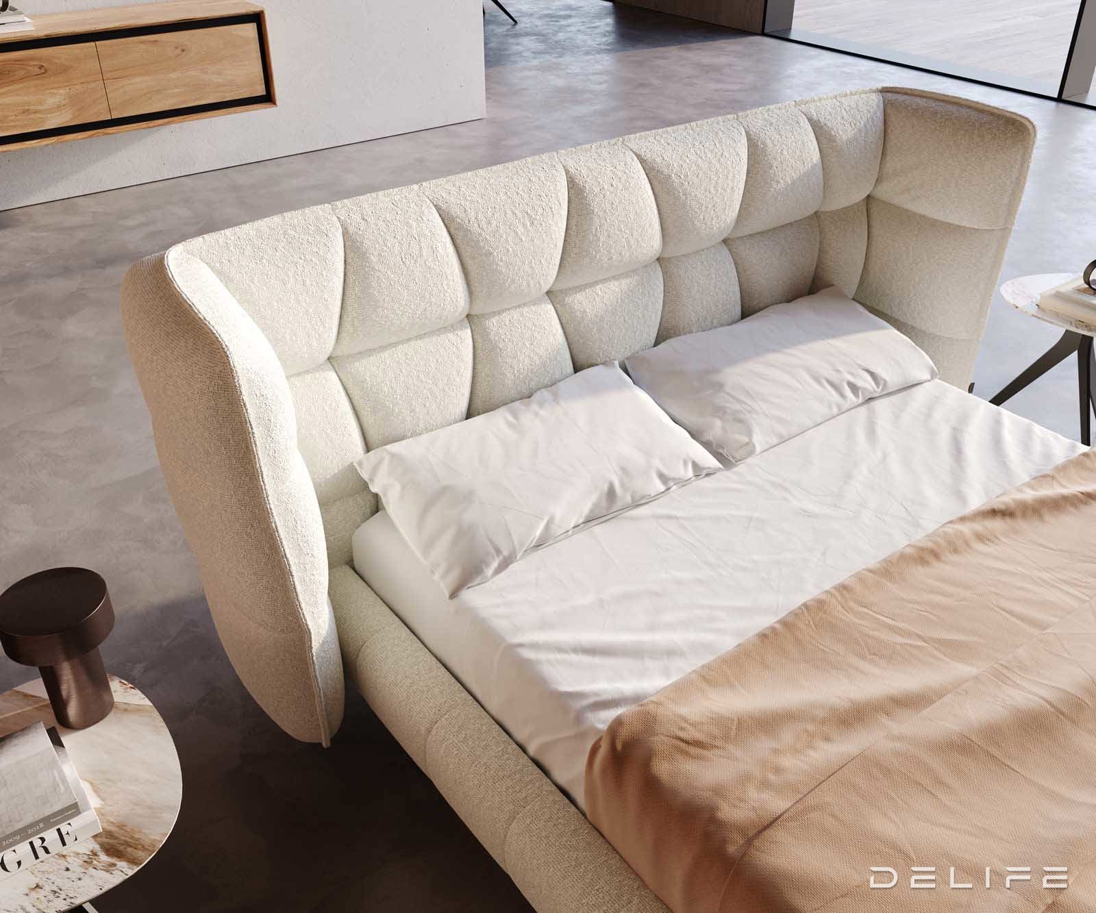 Posteljni okvir Capujo, material: Bukle