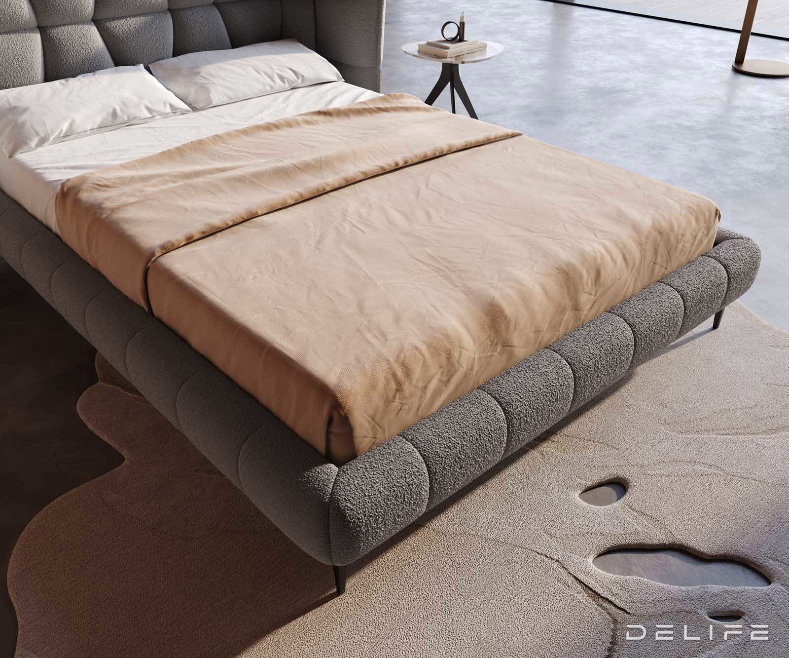 Posteljni okvir Capujo, material: Bukle