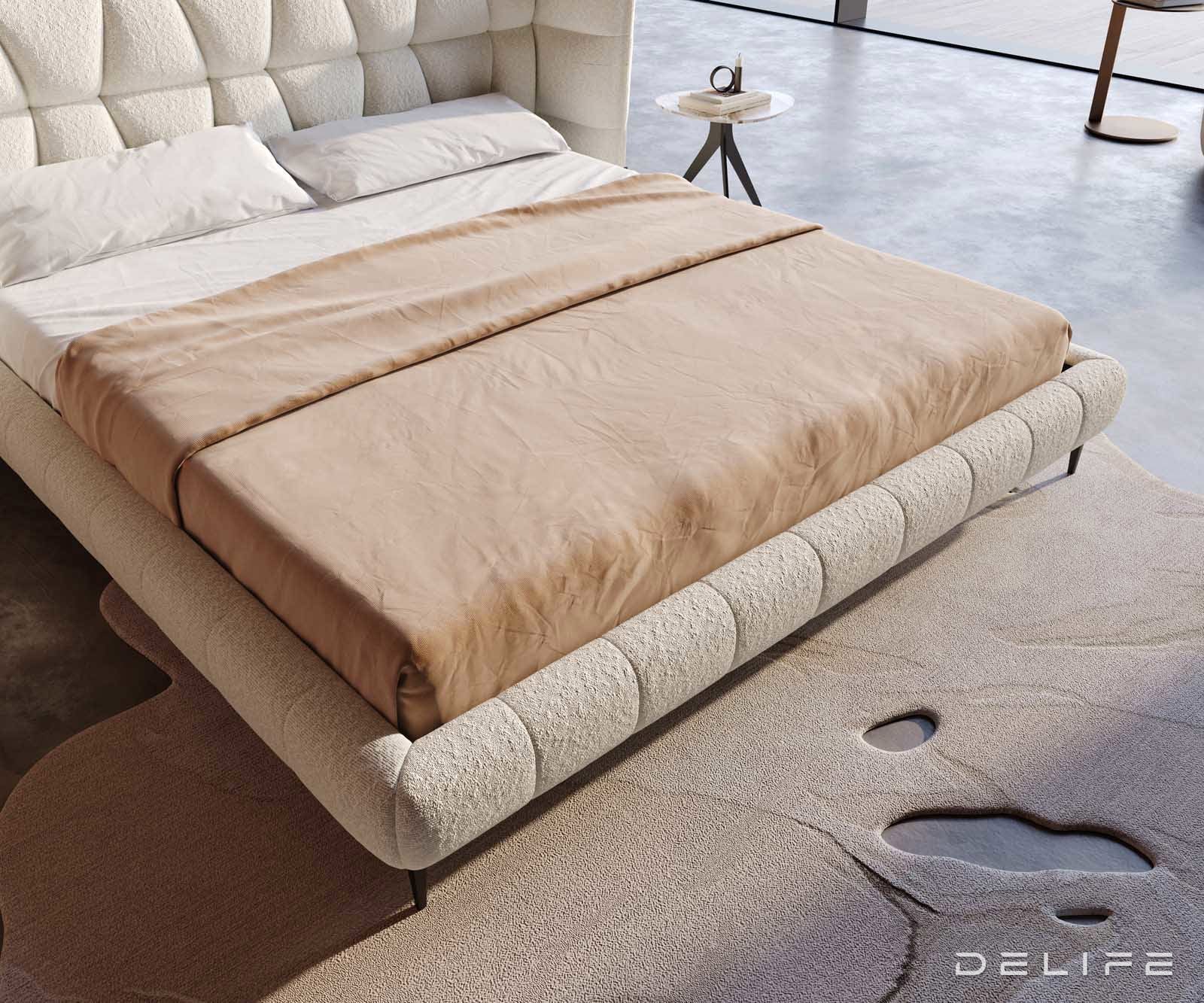 Posteljni okvir Capujo, material: Bukle